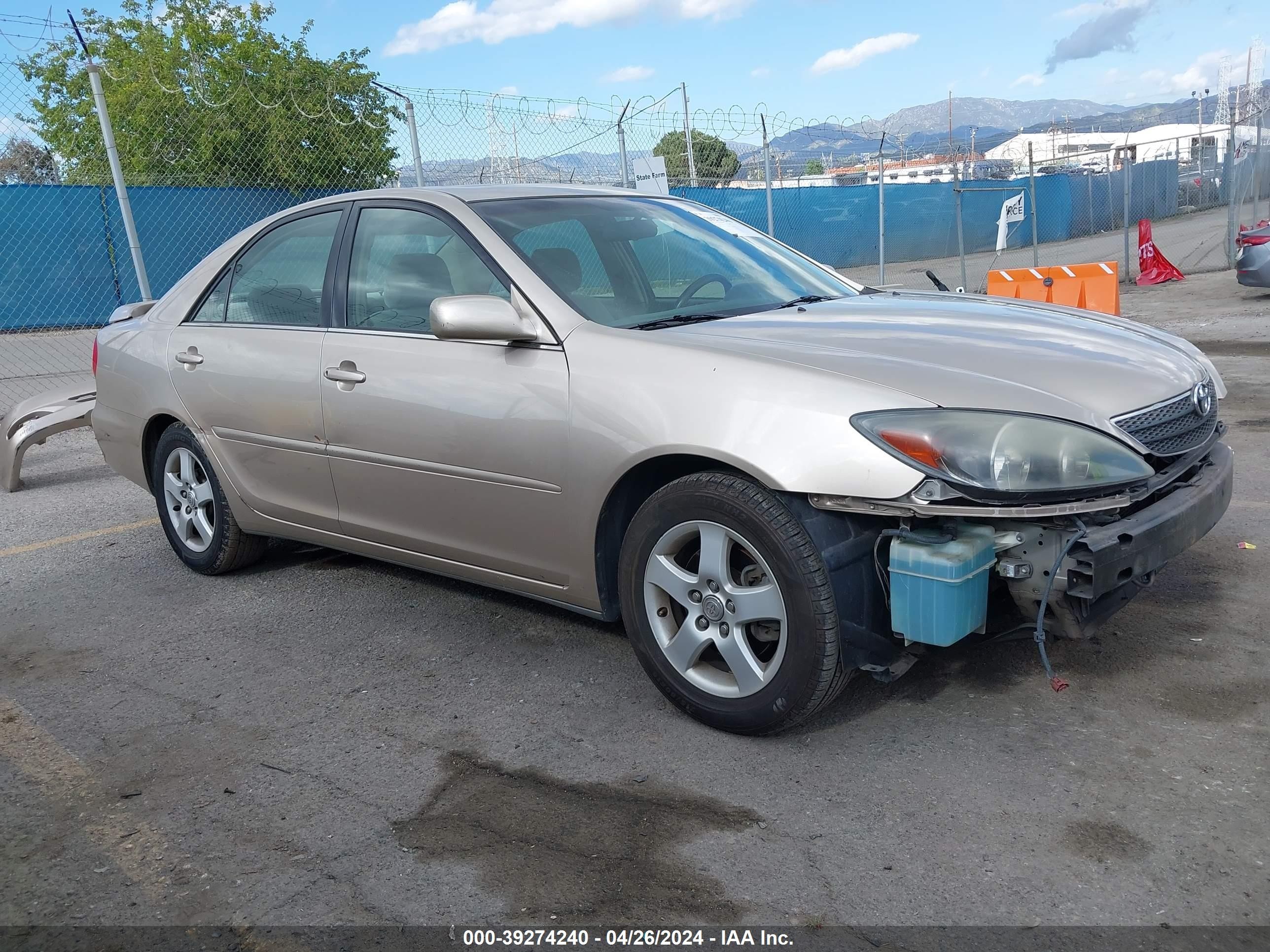 TOYOTA CAMRY 2002 4t1bf32k62u513851