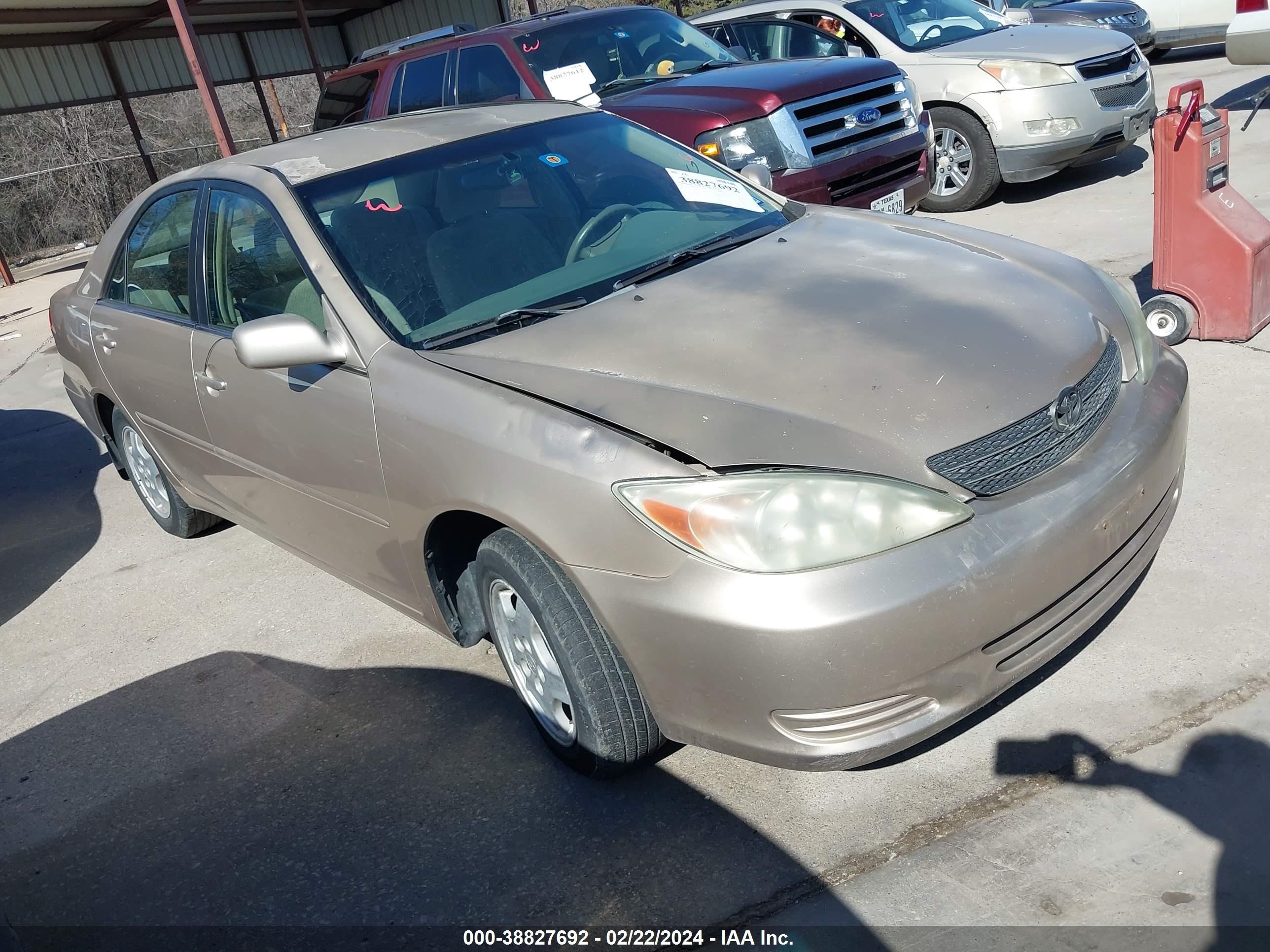 TOYOTA CAMRY 2002 4t1bf32k82u015201