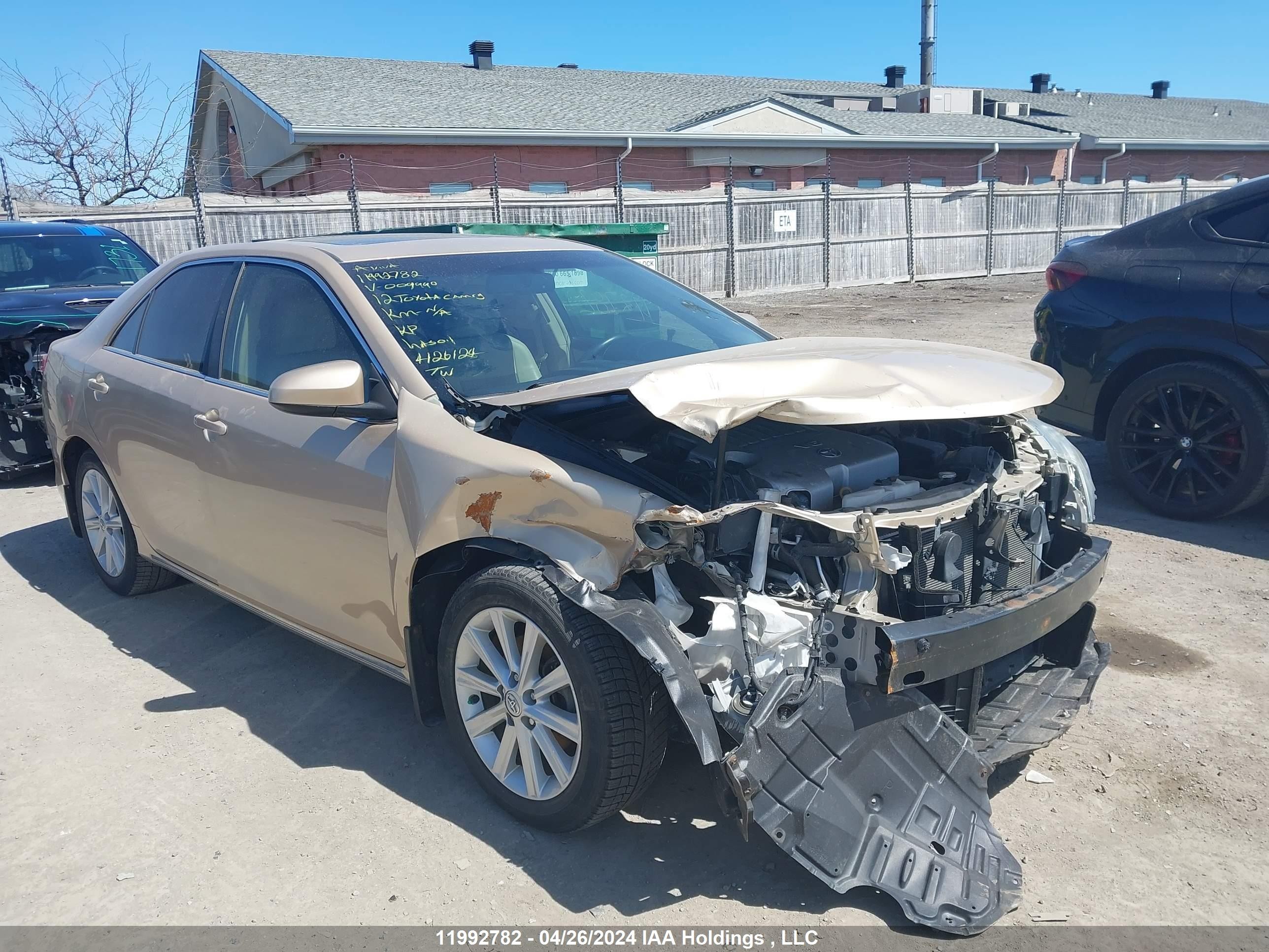 TOYOTA CAMRY 2012 4t1bk1fk4cu009990