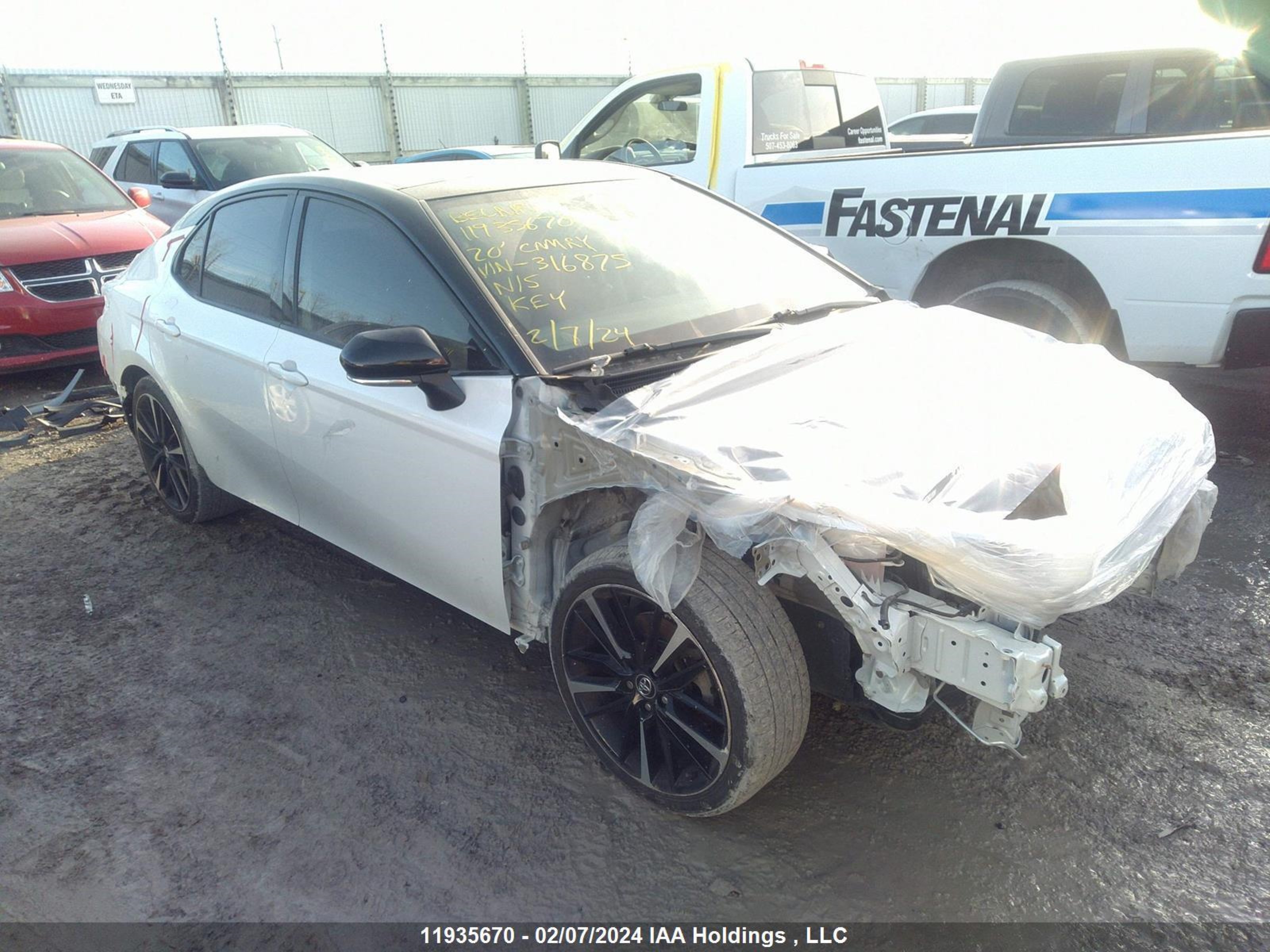 TOYOTA CAMRY 2020 4t1k61ak0lu316875