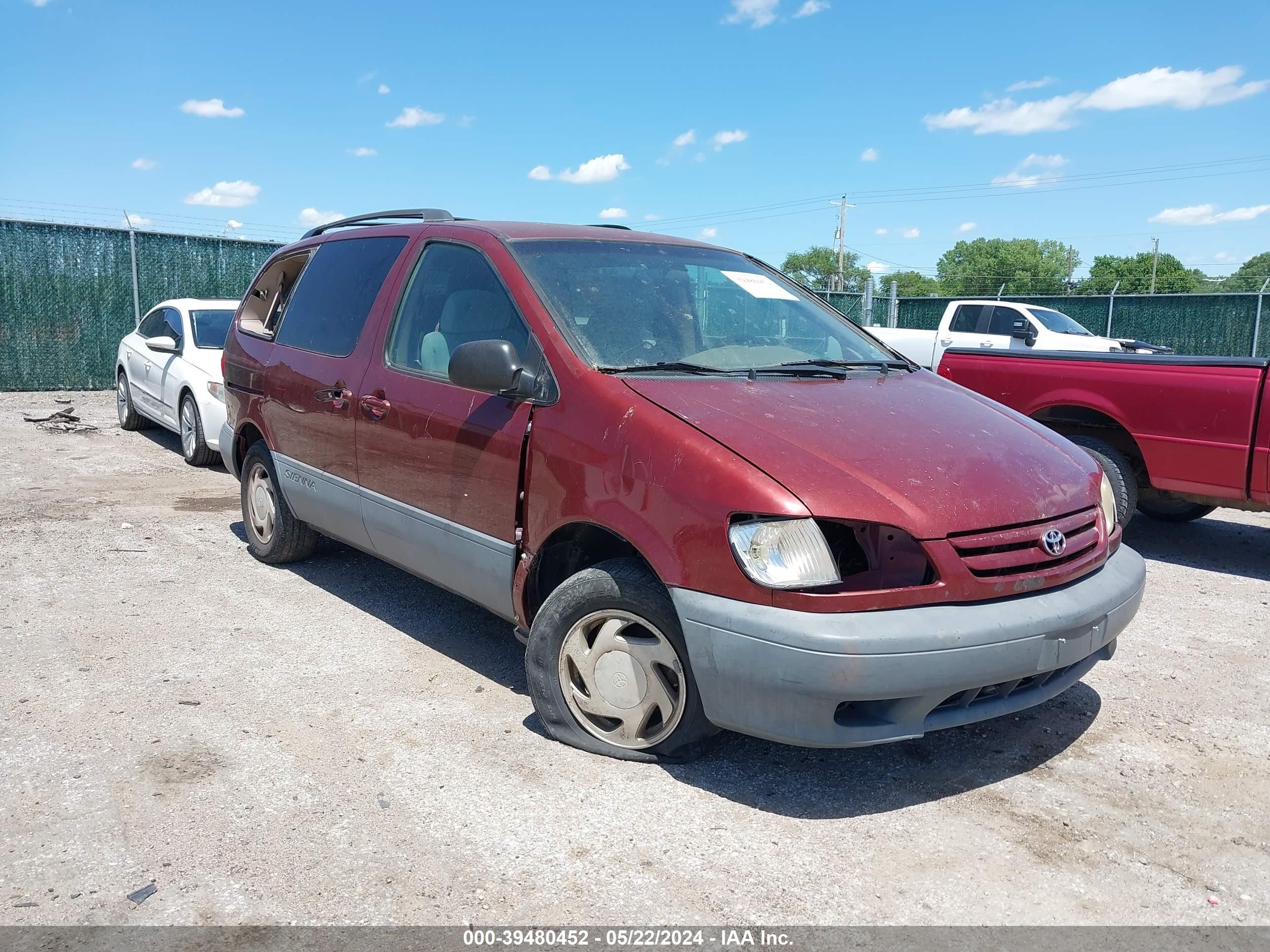 TOYOTA SIENNA 2003 4t3zf13c13u513887