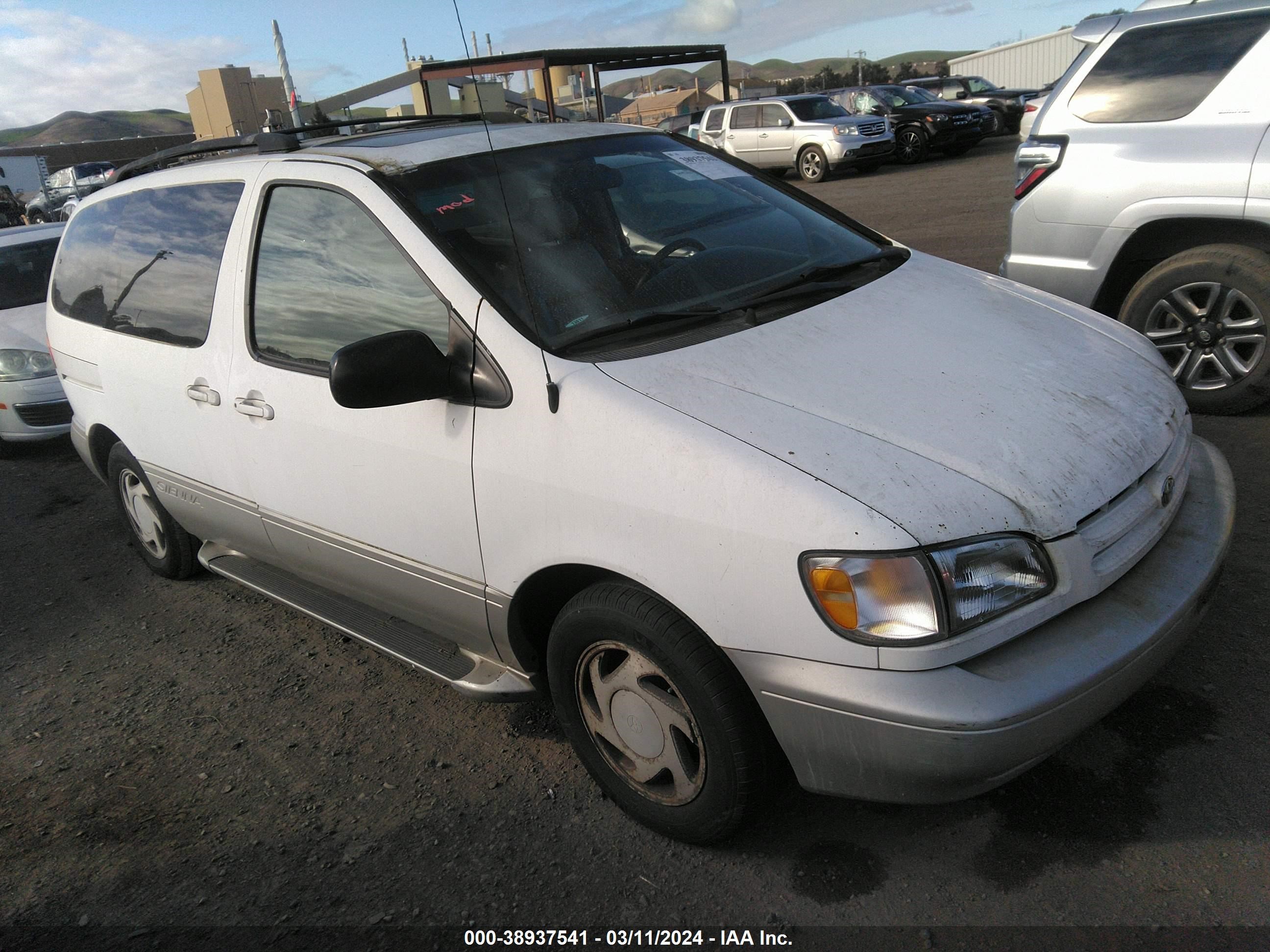 TOYOTA SIENNA 1999 4t3zf13c2xu168648