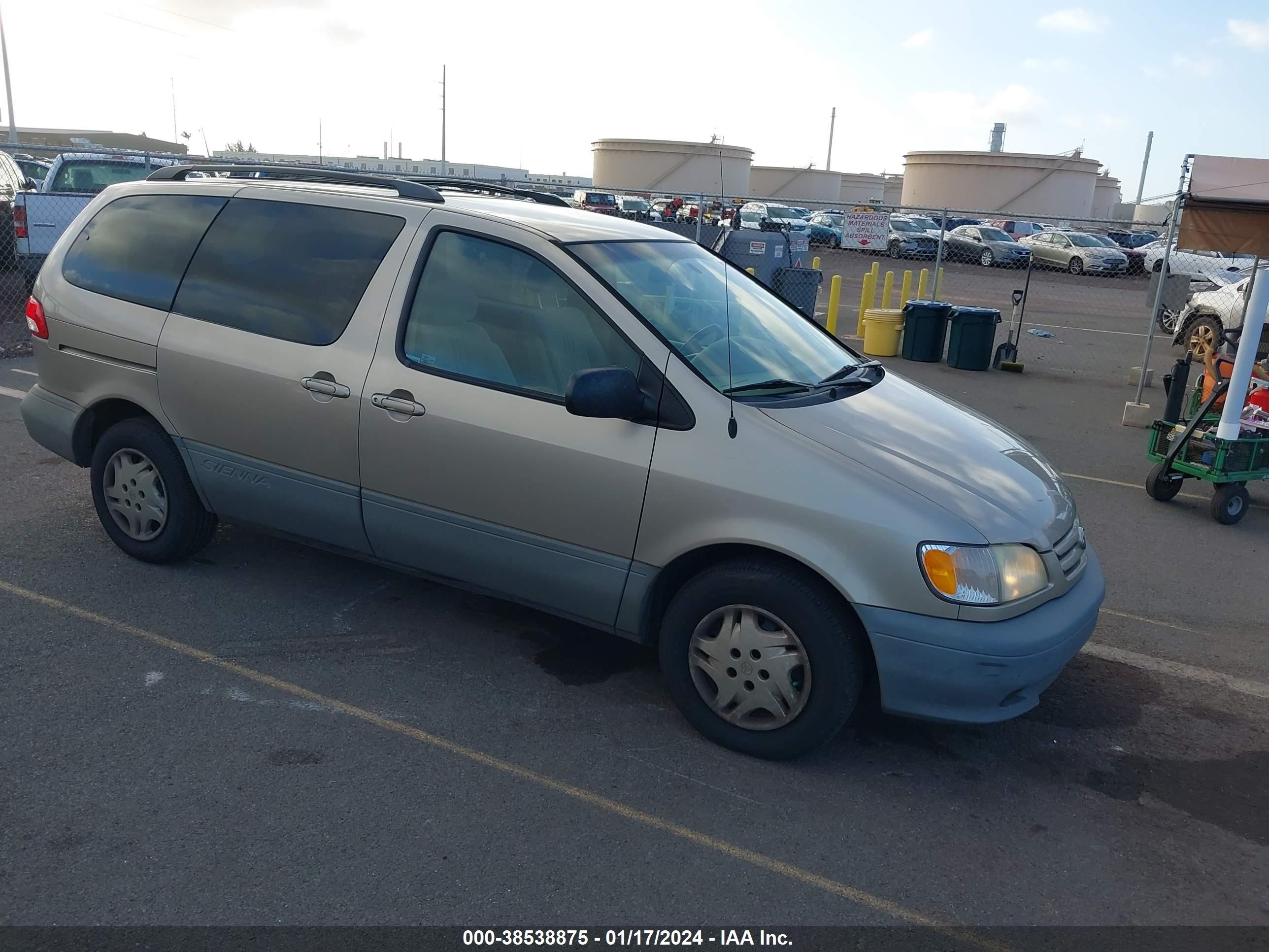 TOYOTA SIENNA 2001 4t3zf13c31u396665