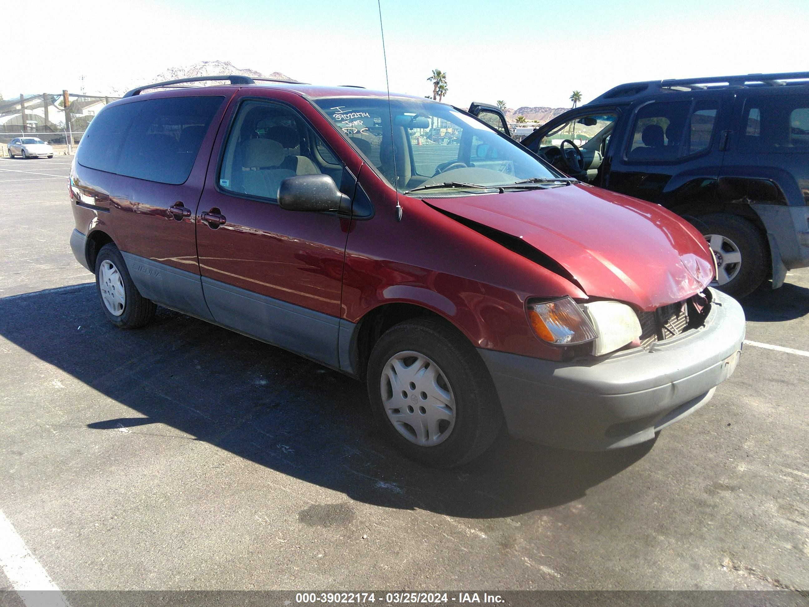 TOYOTA SIENNA 2003 4t3zf13c73u521430