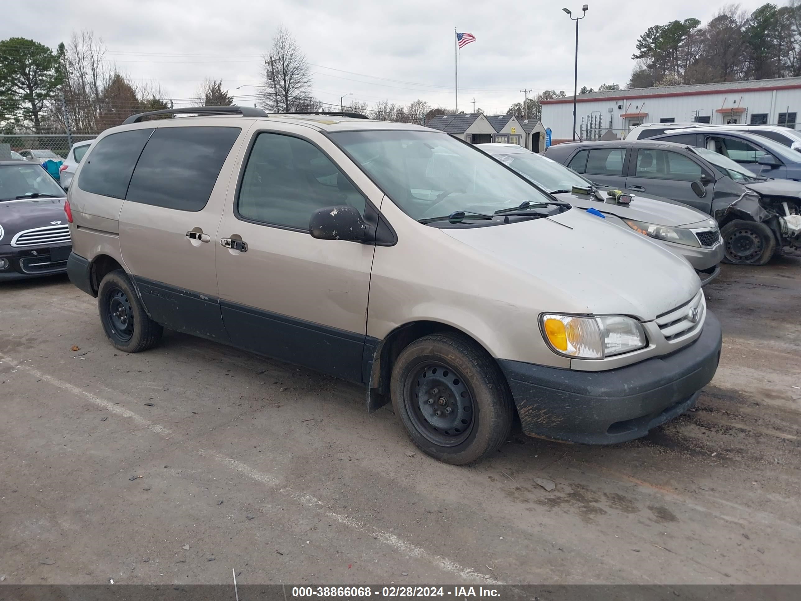 TOYOTA SIENNA 2003 4t3zf13c73u555027