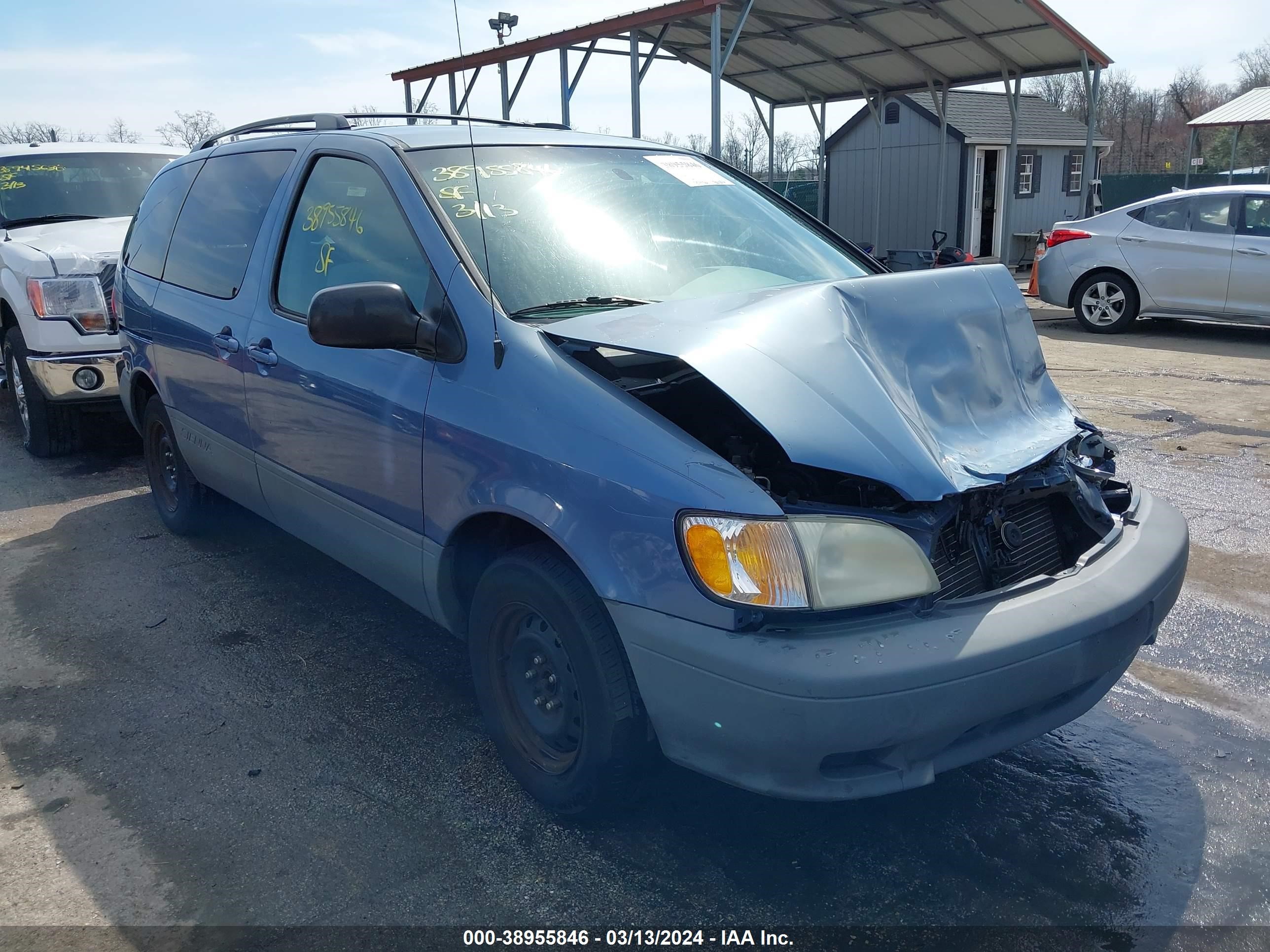 TOYOTA SIENNA 2003 4t3zf13c93u548600