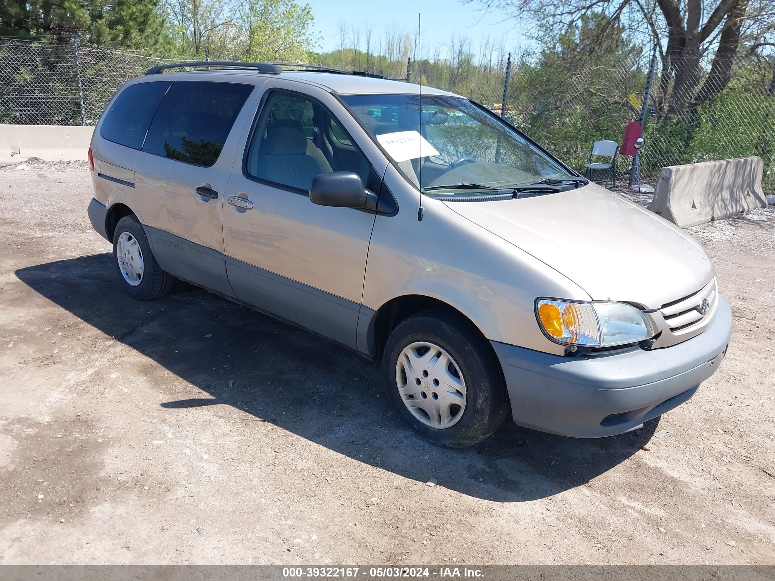 TOYOTA SIENNA 2002 4t3zf13cx2u446348