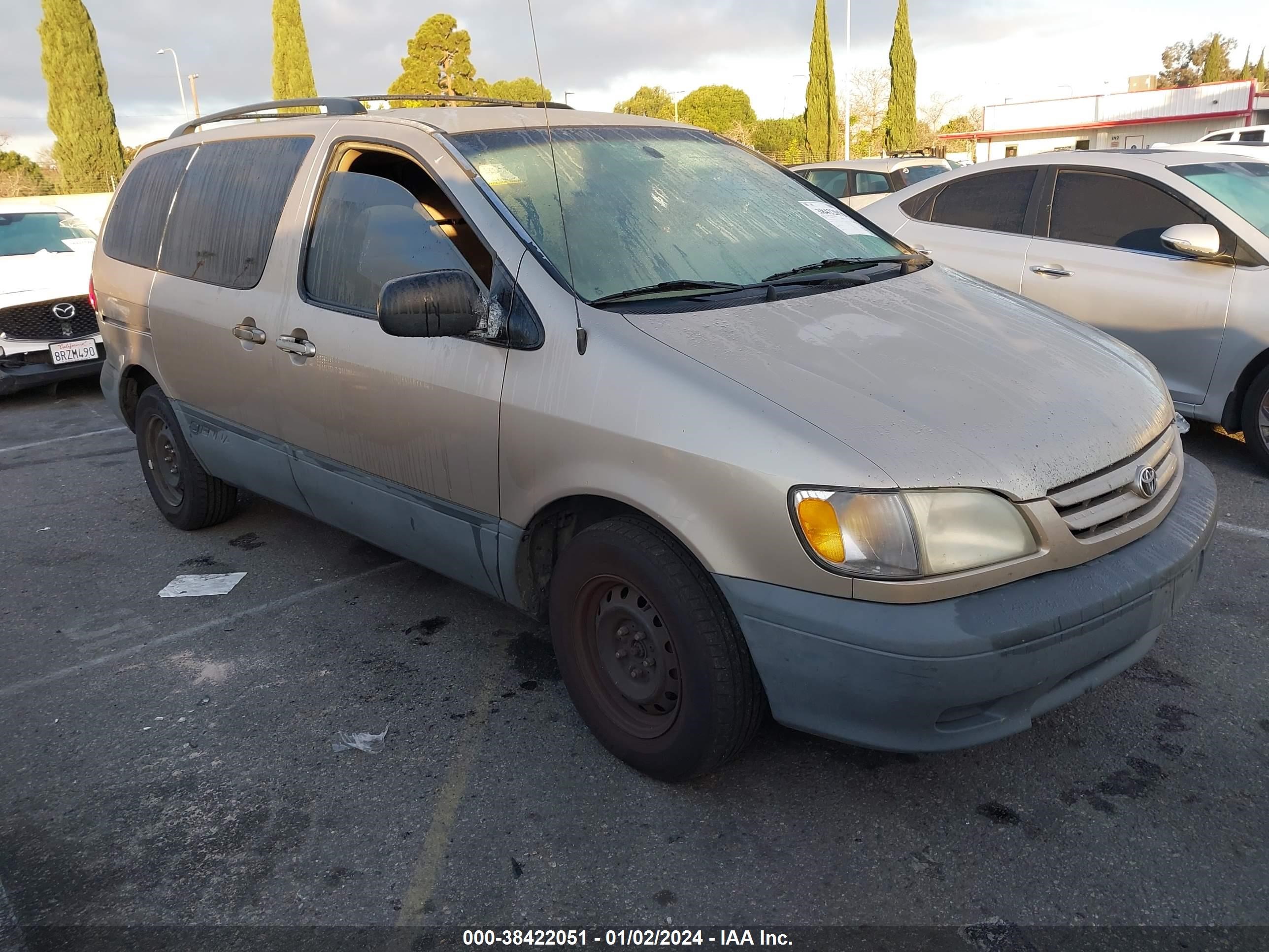 TOYOTA SIENNA 2003 4t3zf13cx3u553157