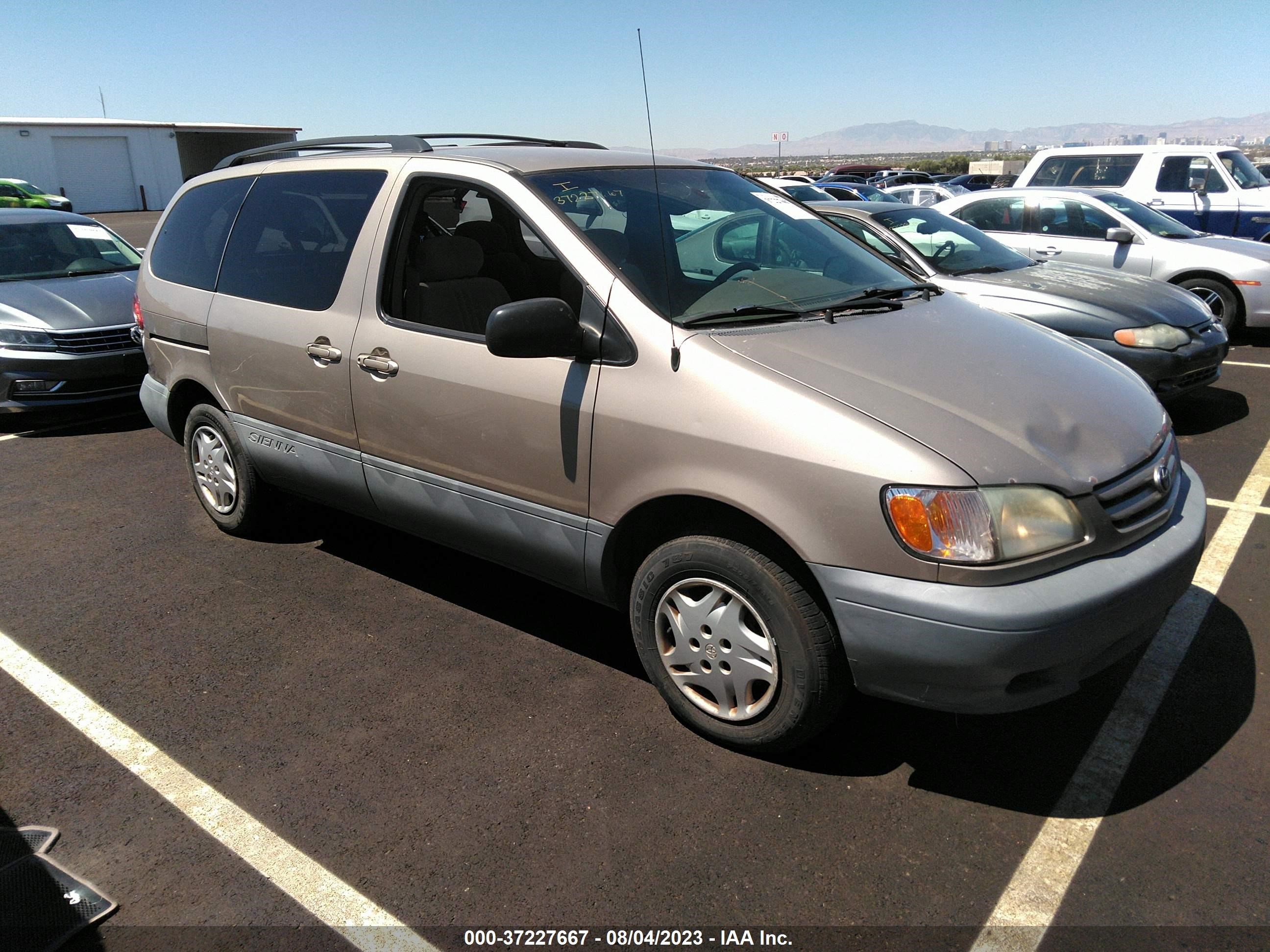 TOYOTA SIENNA 2003 4t3zf19c03u508977