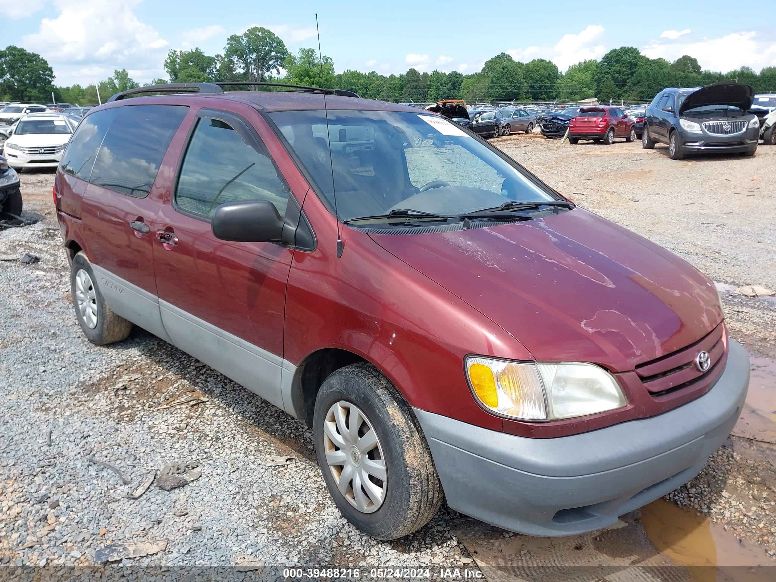 TOYOTA SIENNA 2003 4t3zf19c73u512668