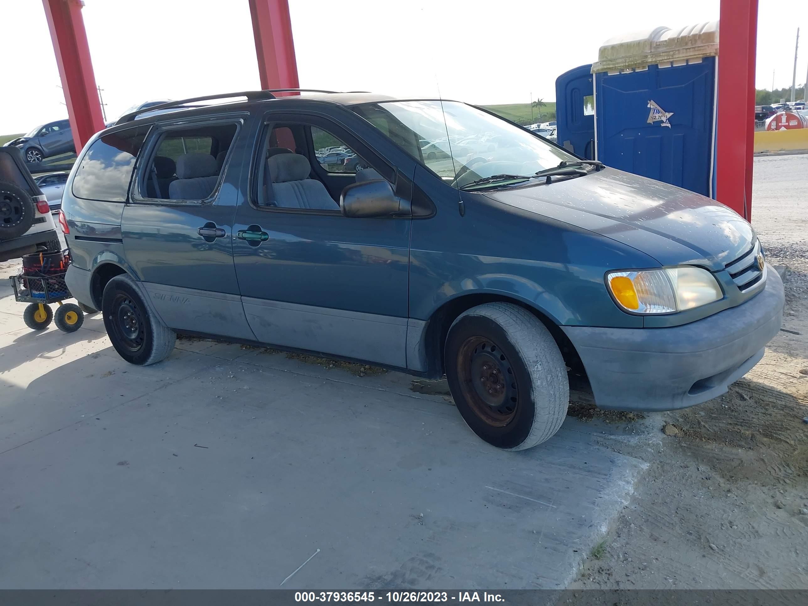 TOYOTA SIENNA 2003 4t3zf19c83u555111