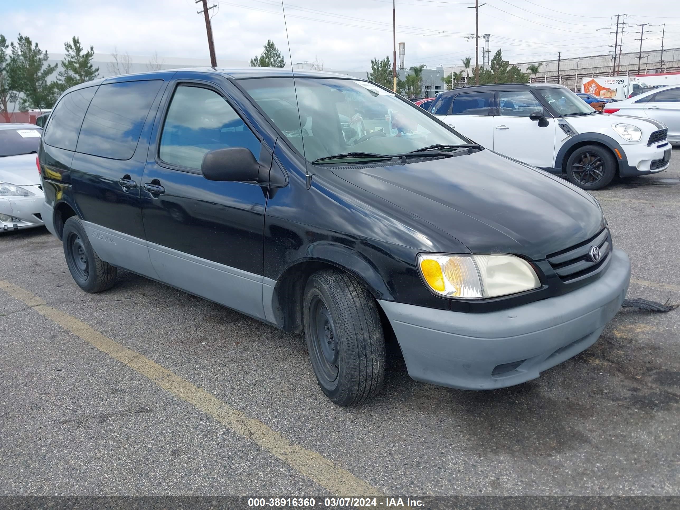 TOYOTA SIENNA 2001 4t3zf19c91u325977