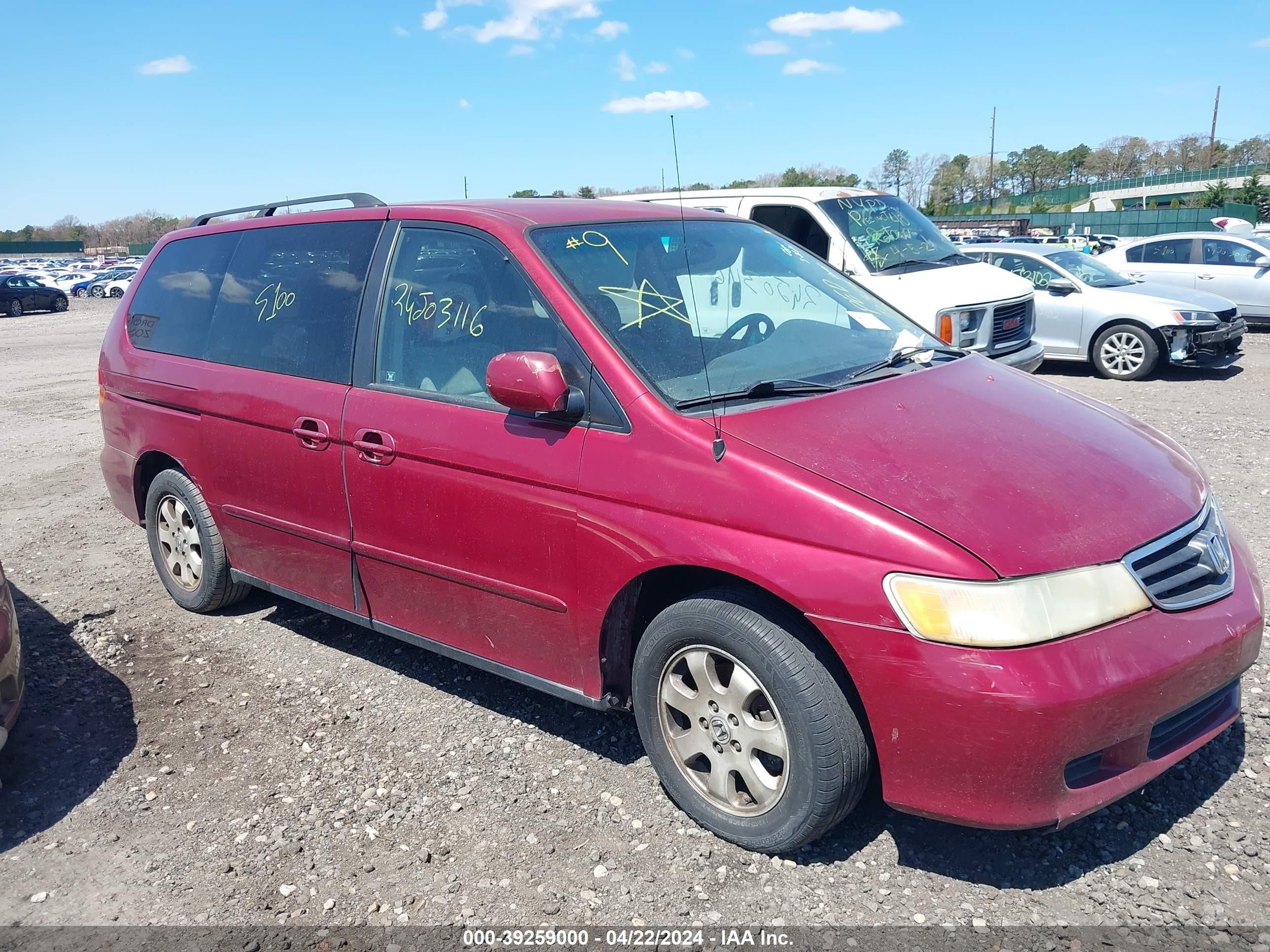 HONDA ODYSSEY 2002 5fnrl186x2b030611