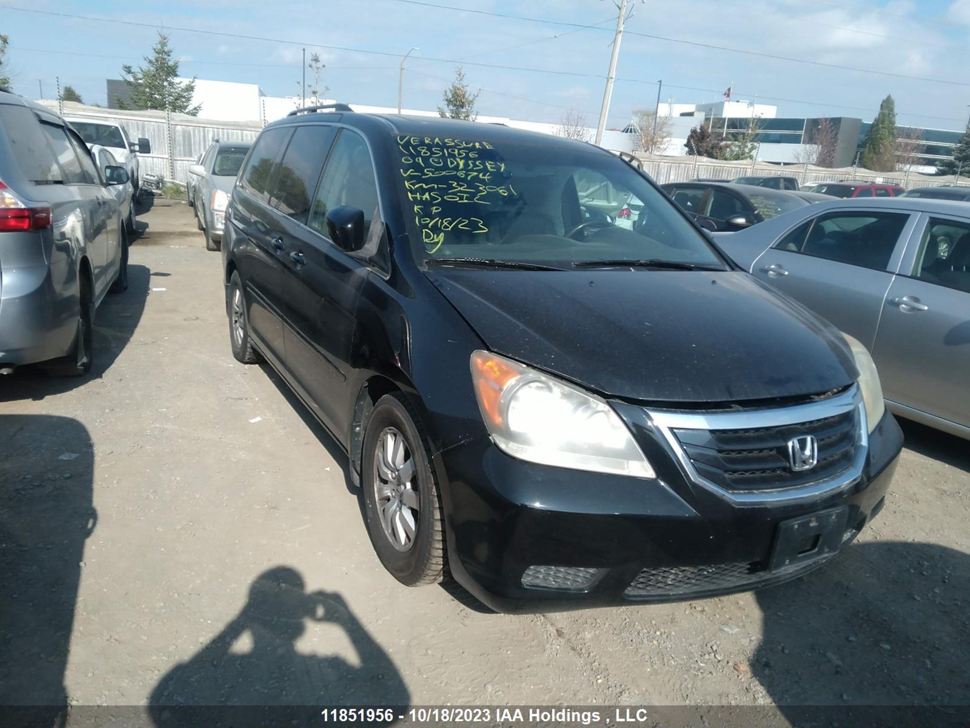 HONDA ODYSSEY 2009 5fnrl368x9b500674