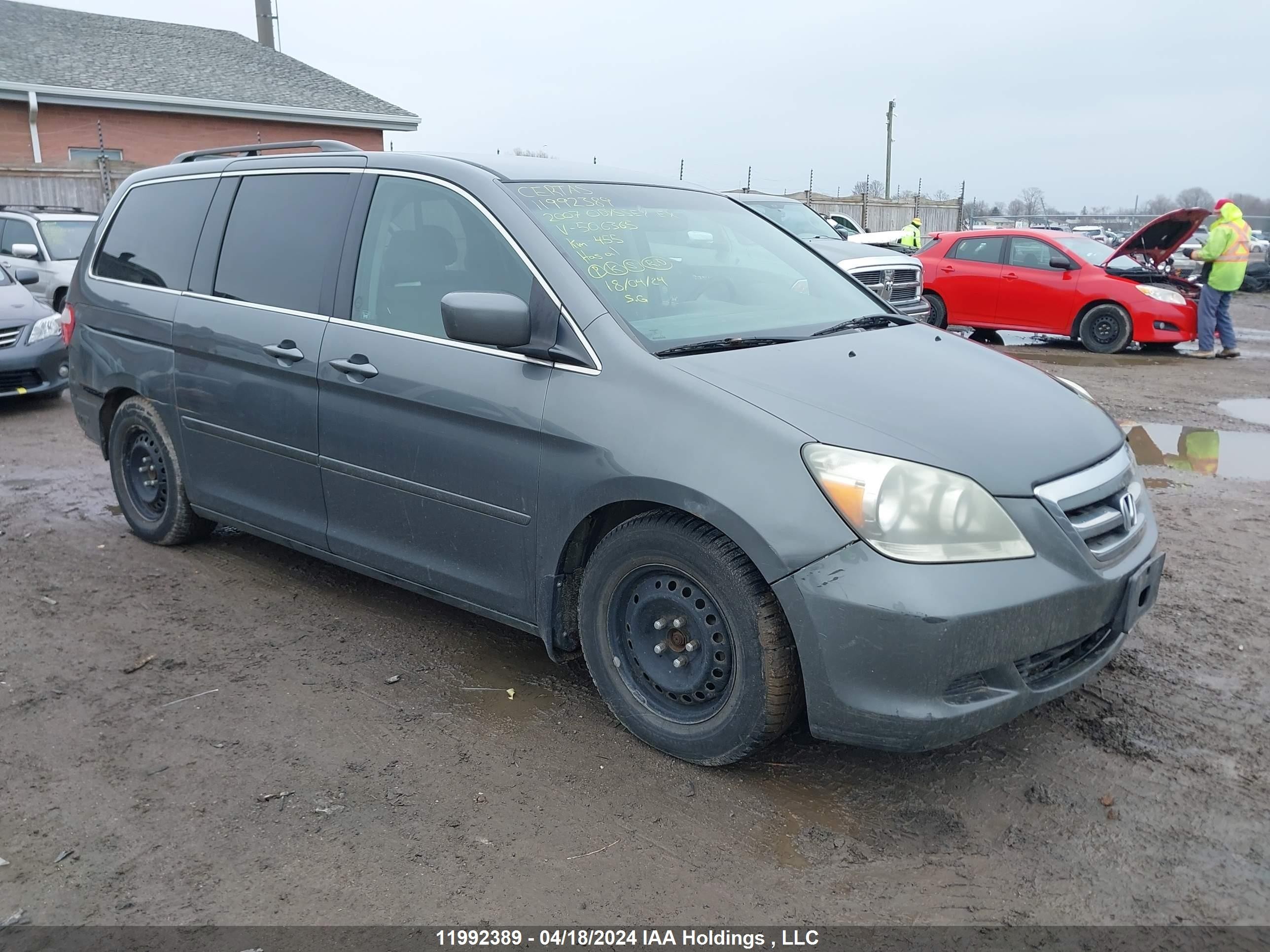 HONDA ODYSSEY 2007 5fnrl38407b506365