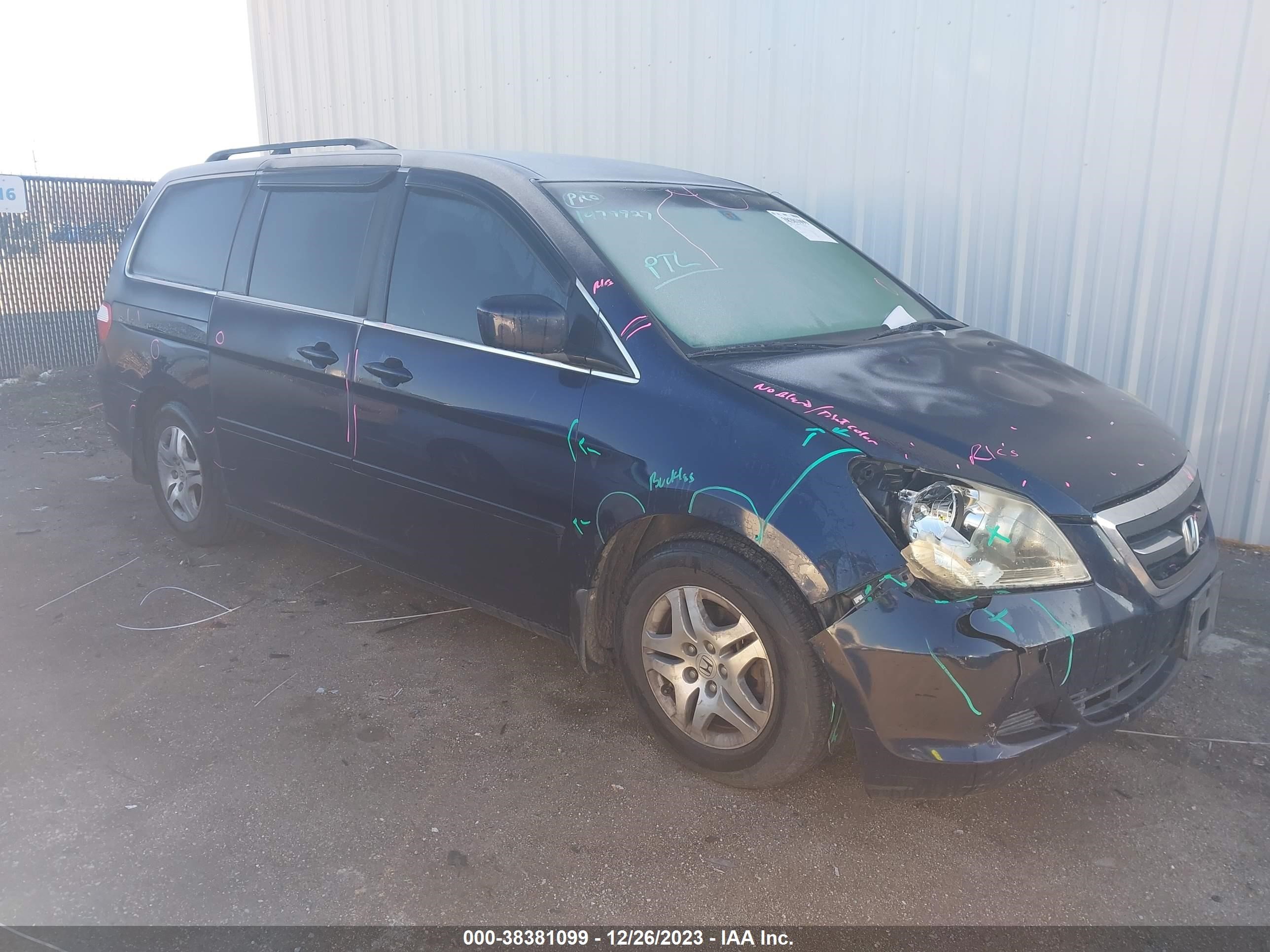 HONDA ODYSSEY 2007 5fnrl38487b105596