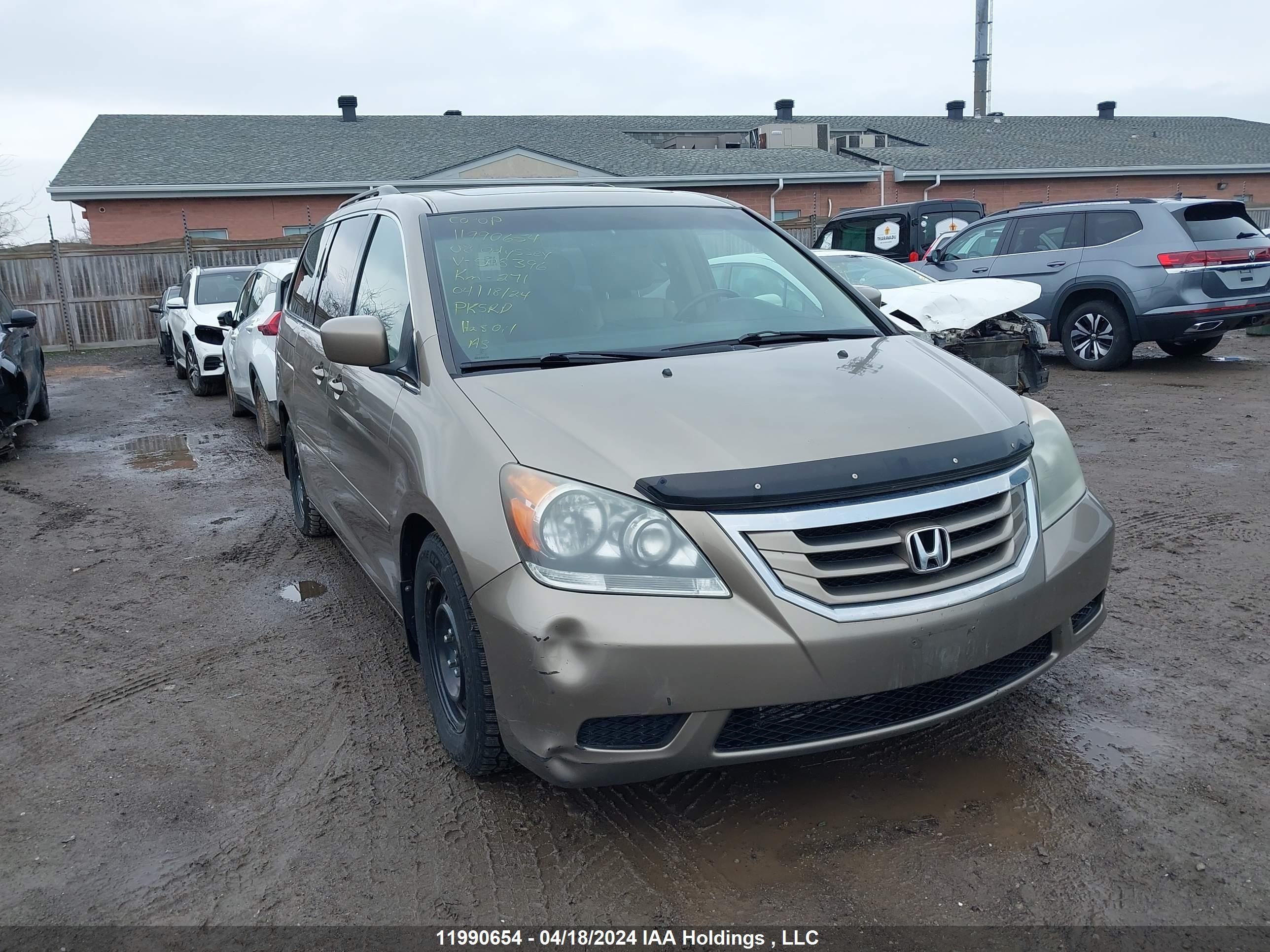 HONDA ODYSSEY 2008 5fnrl38668b508396