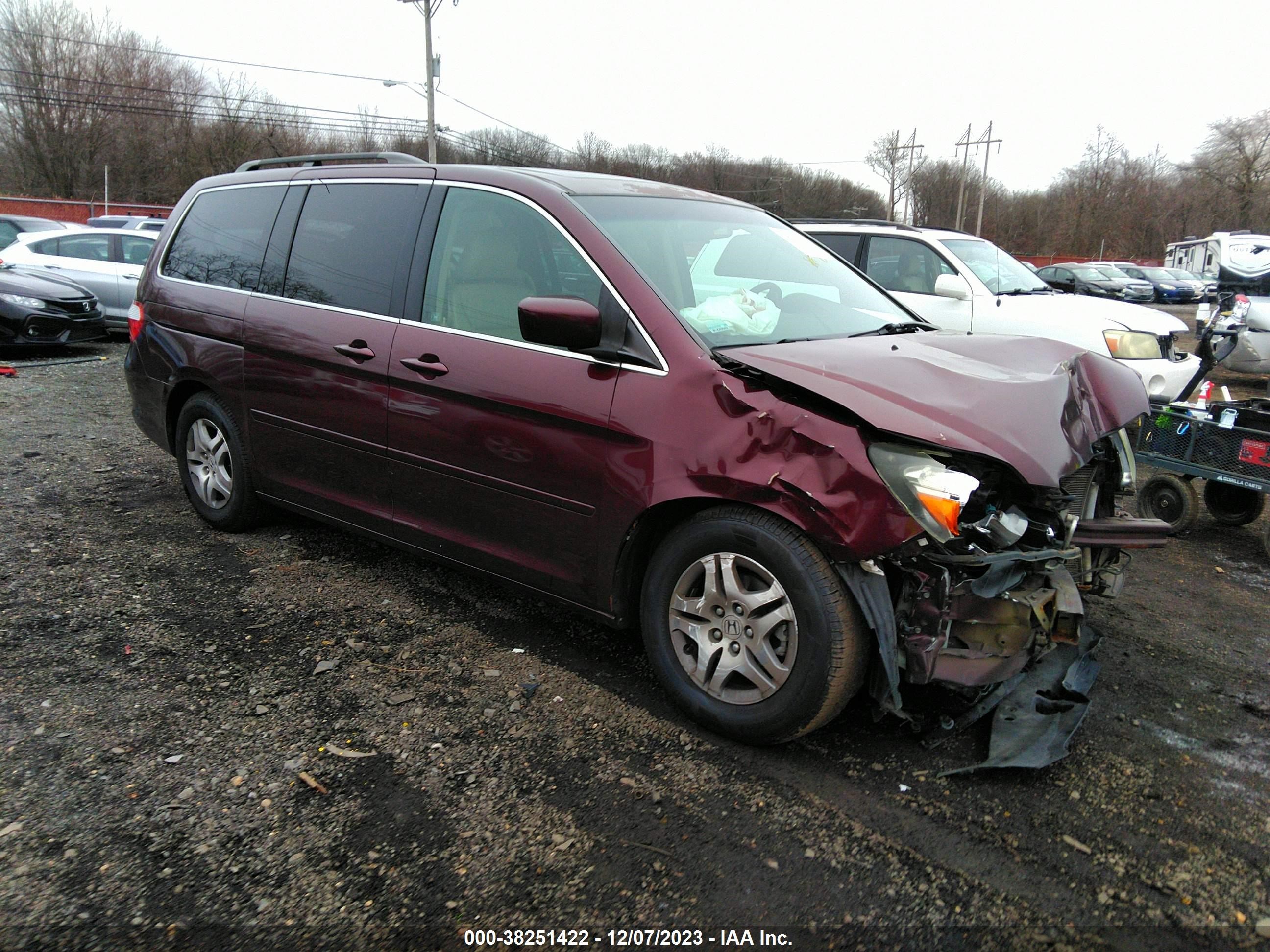 HONDA ODYSSEY 2007 5fnrl38697b458219