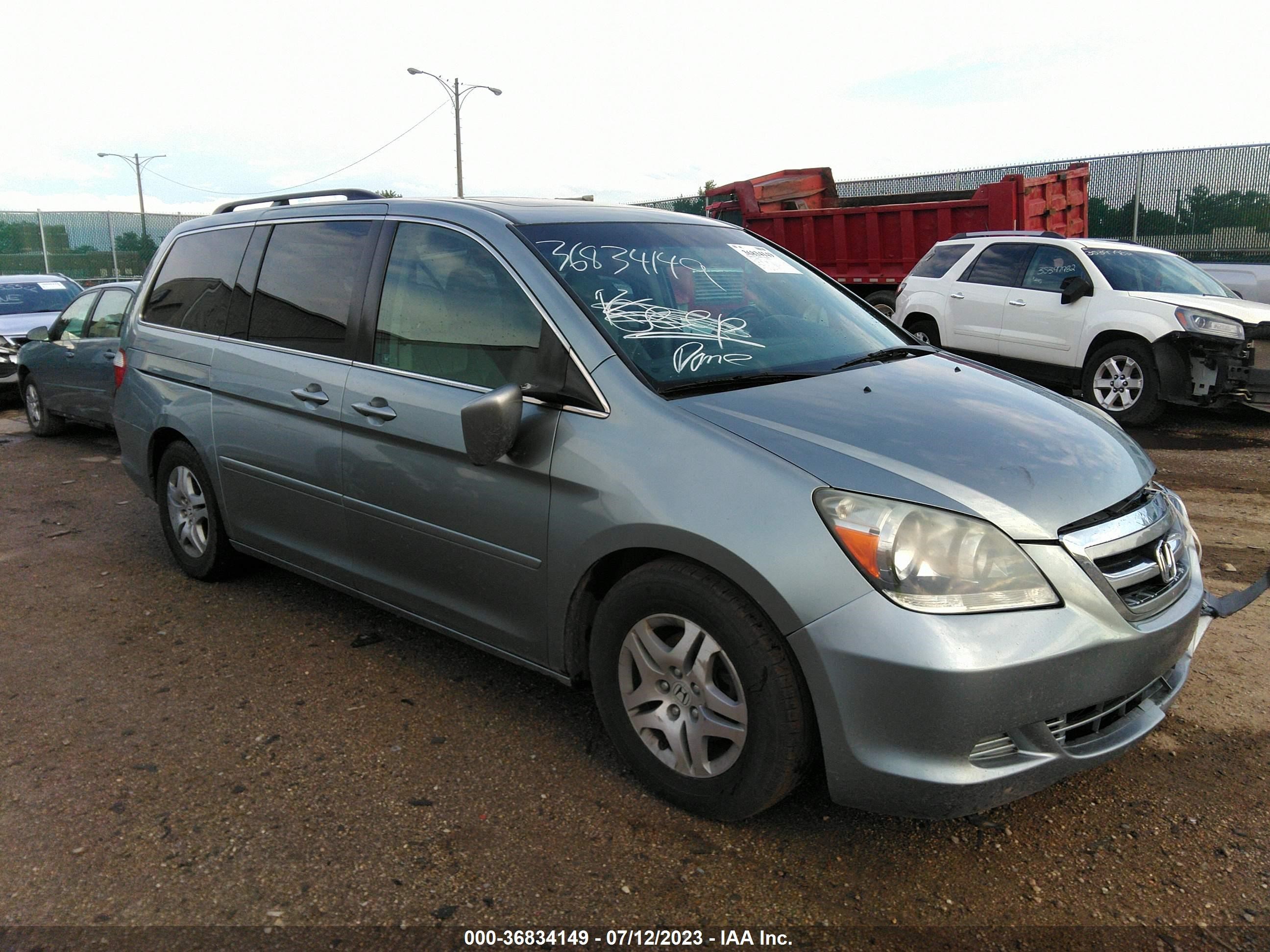 HONDA ODYSSEY 2007 5fnrl38737b116399