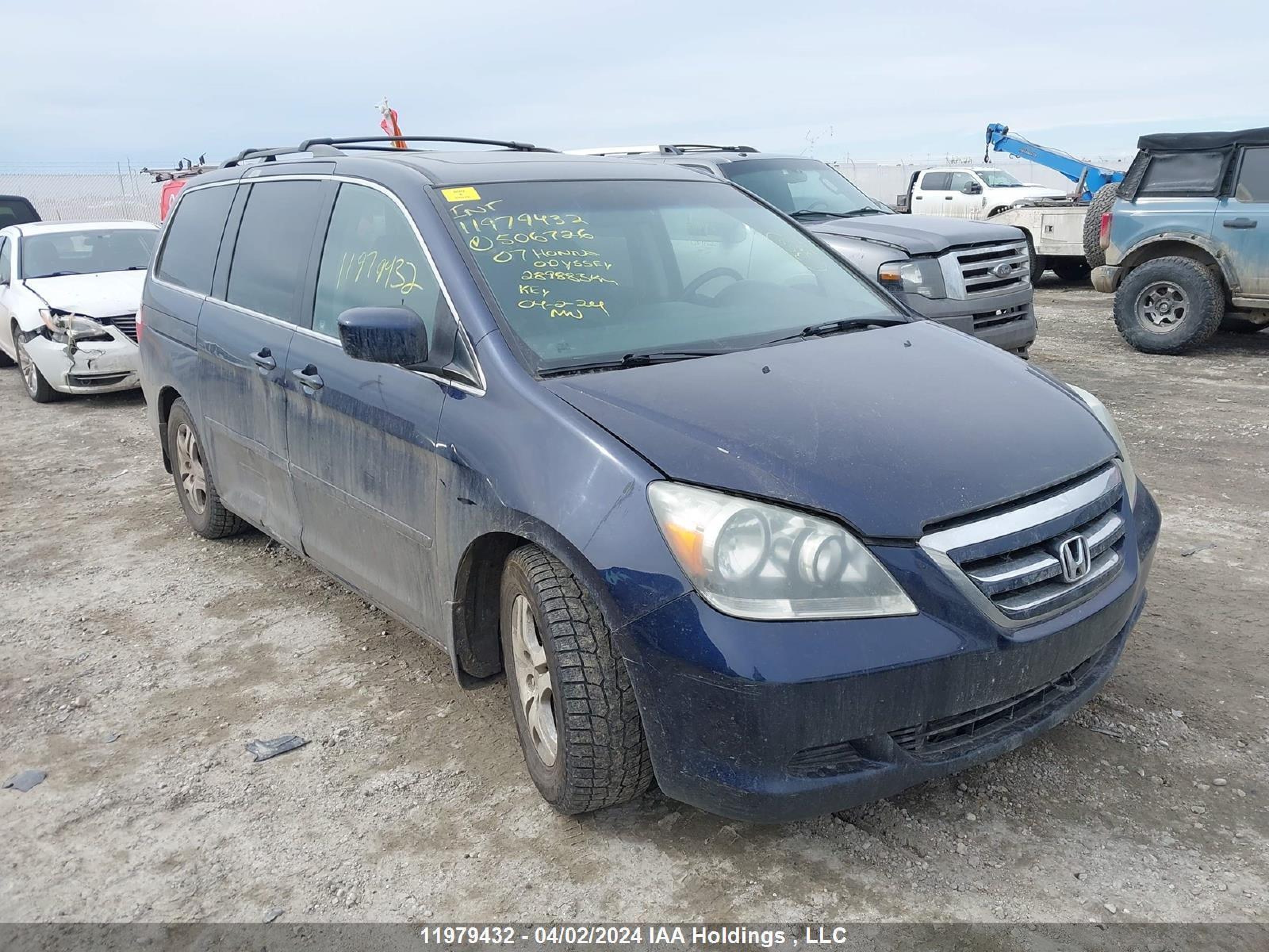 HONDA ODYSSEY 2007 5fnrl38737b506726