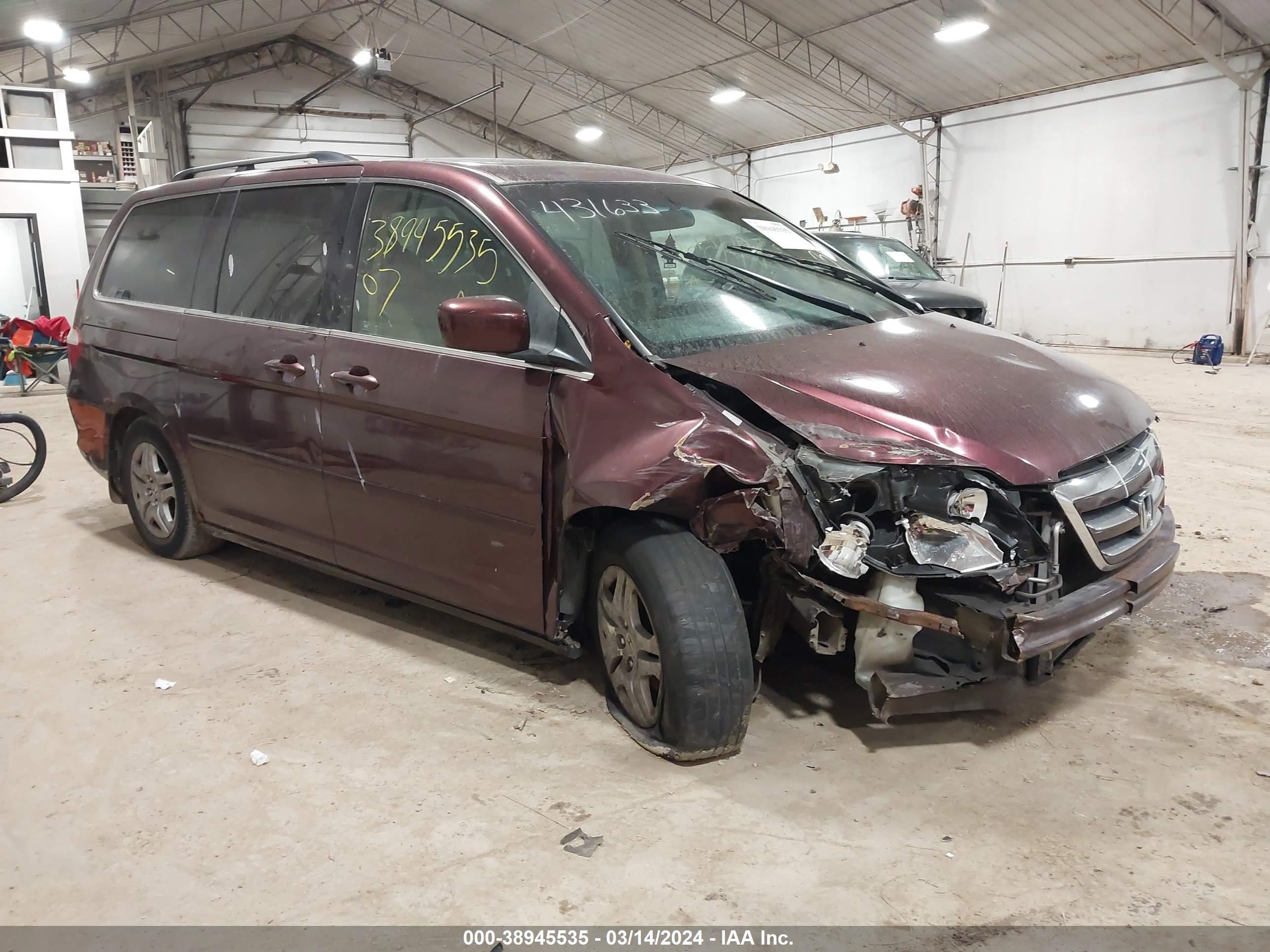 HONDA ODYSSEY 2007 5fnrl38747b431633