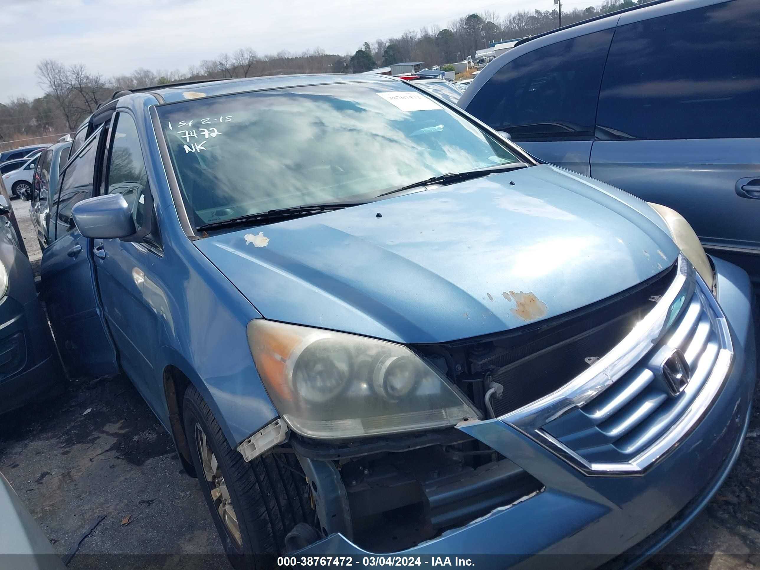 HONDA ODYSSEY 2009 5fnrl38749b032076