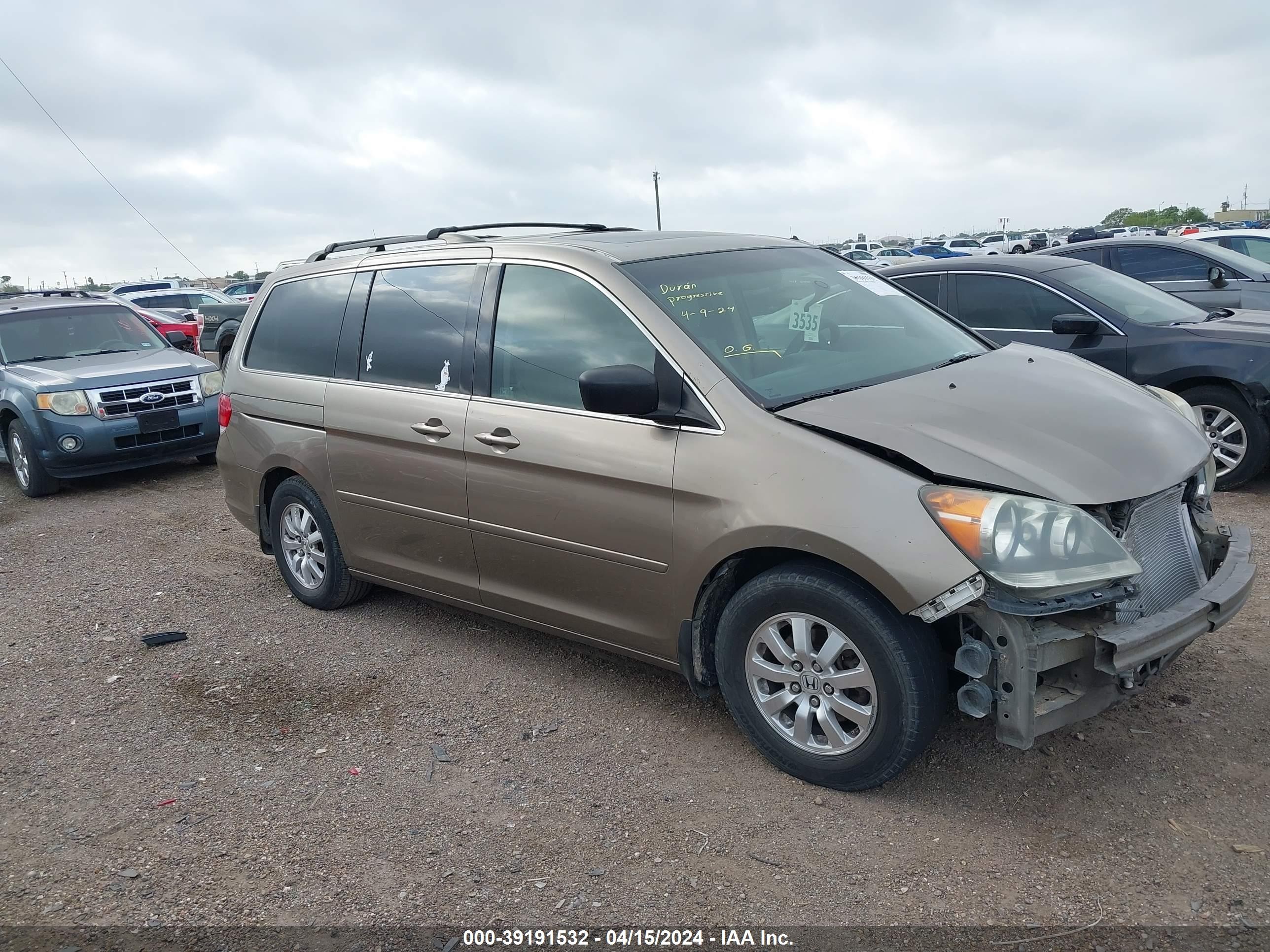 HONDA ODYSSEY 2008 5fnrl387x8b062620