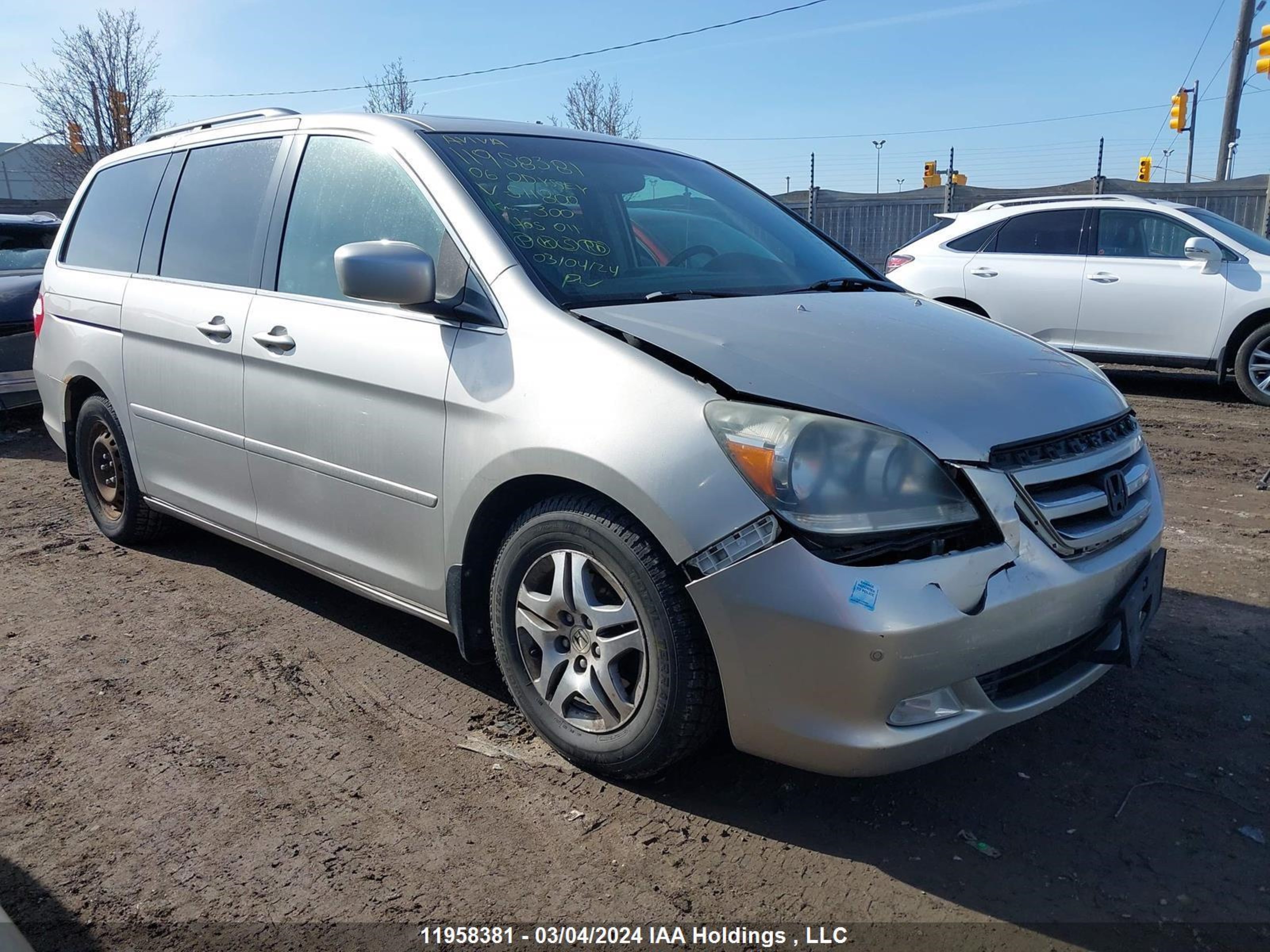 HONDA ODYSSEY 2006 5fnrl38846b511800