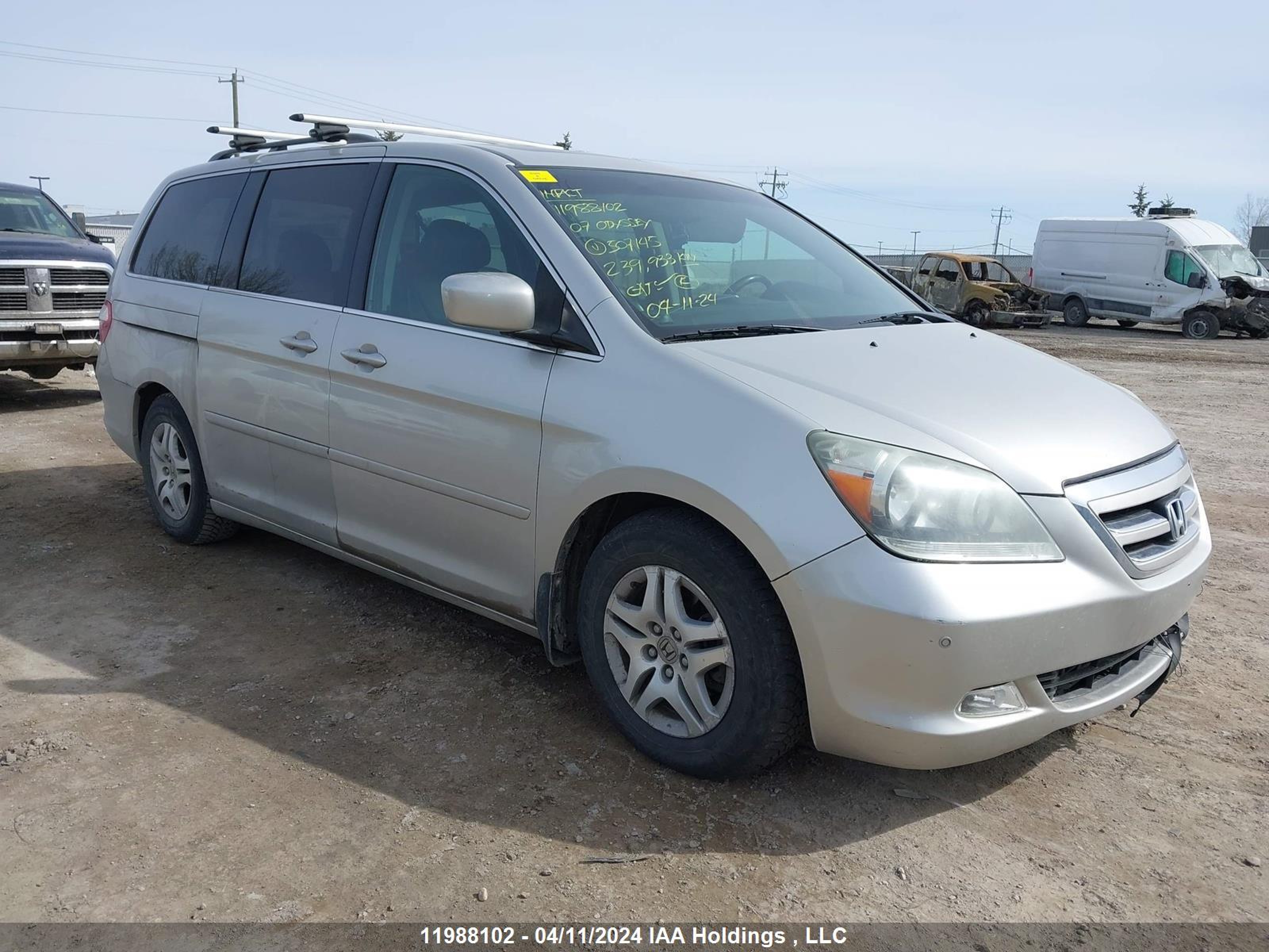 HONDA ODYSSEY 2007 5fnrl38897b507145