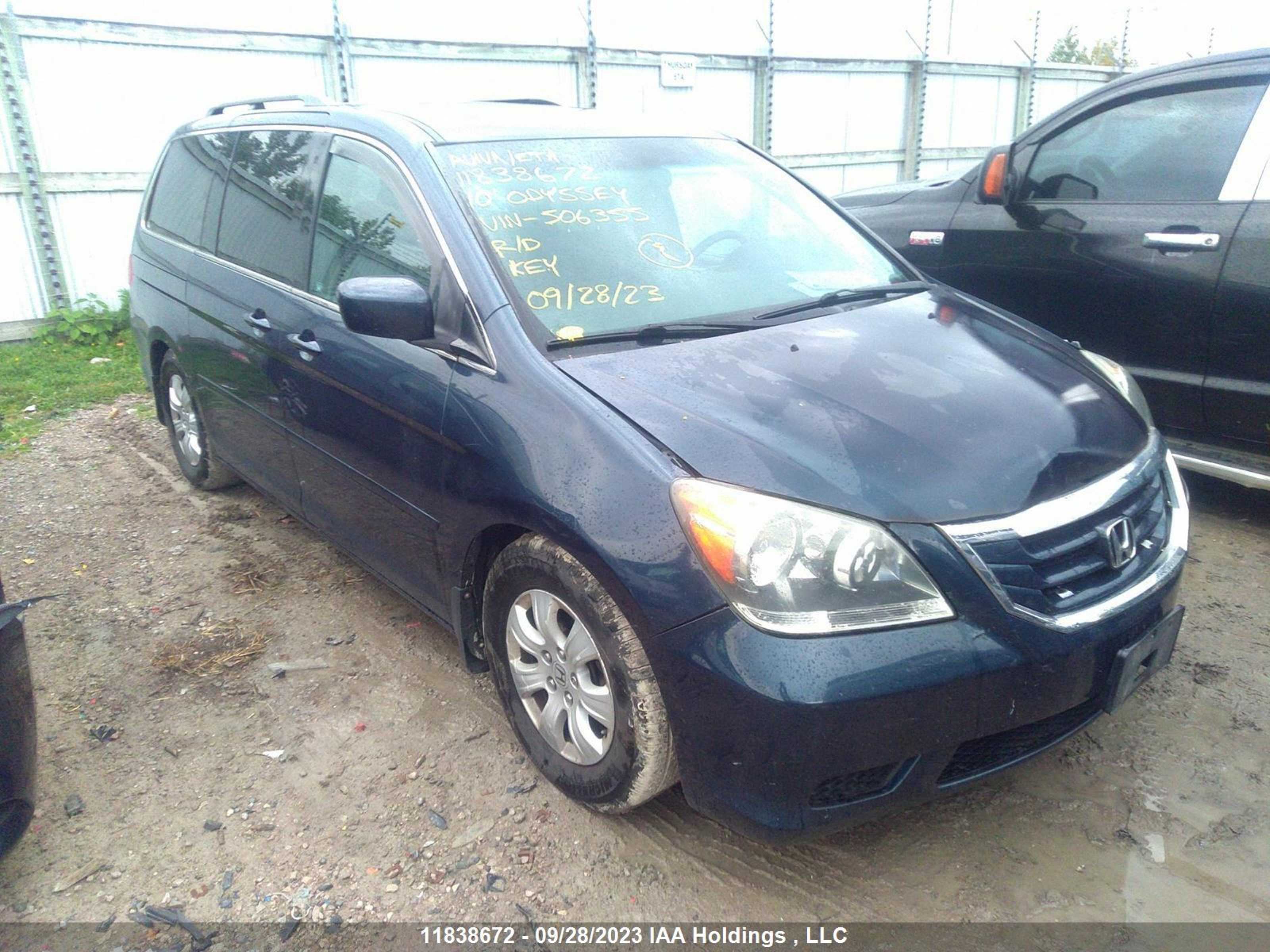 HONDA ODYSSEY 2010 5fnrl3h58ab506355