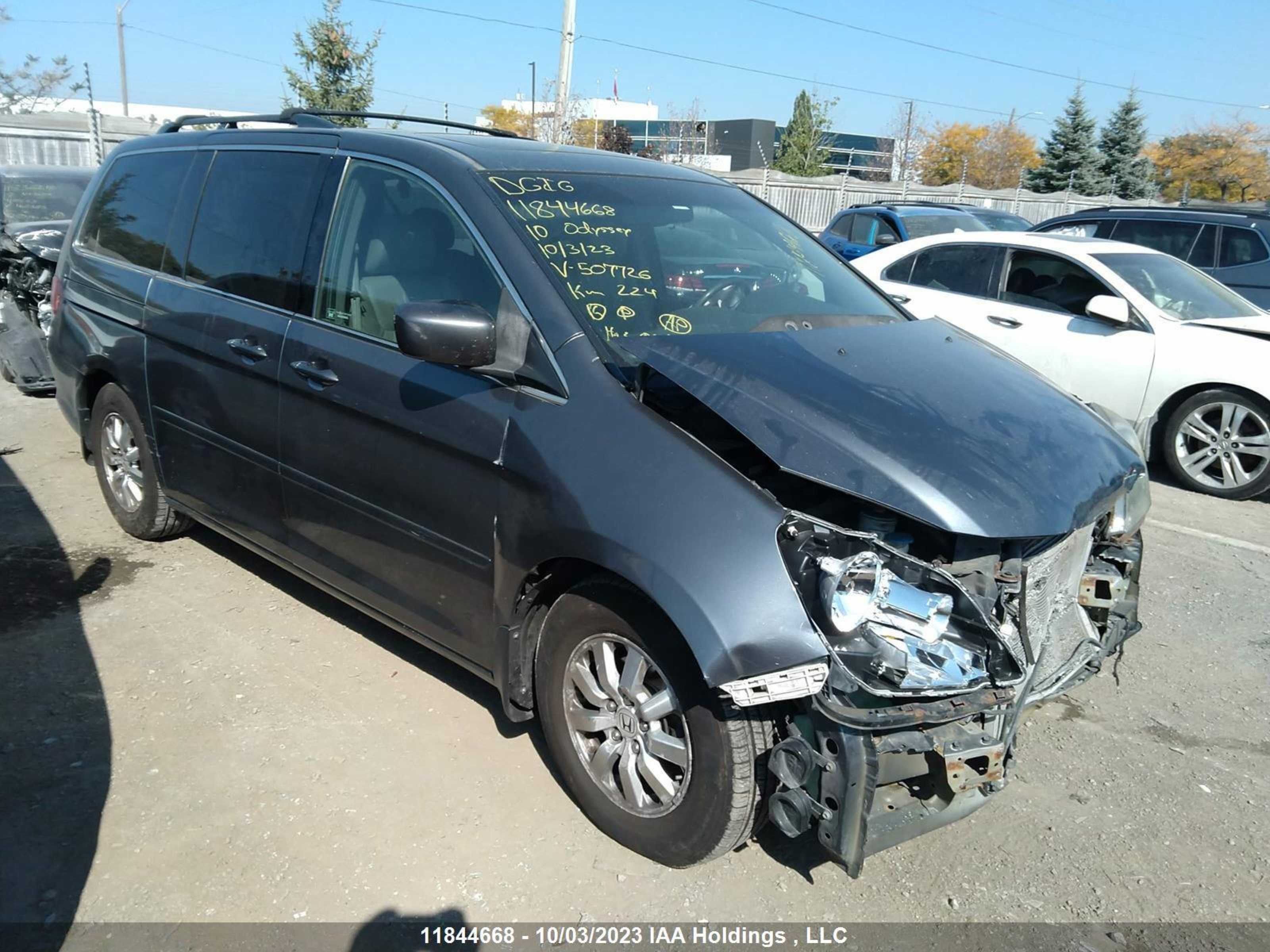 HONDA ODYSSEY 2010 5fnrl3h6xab507726