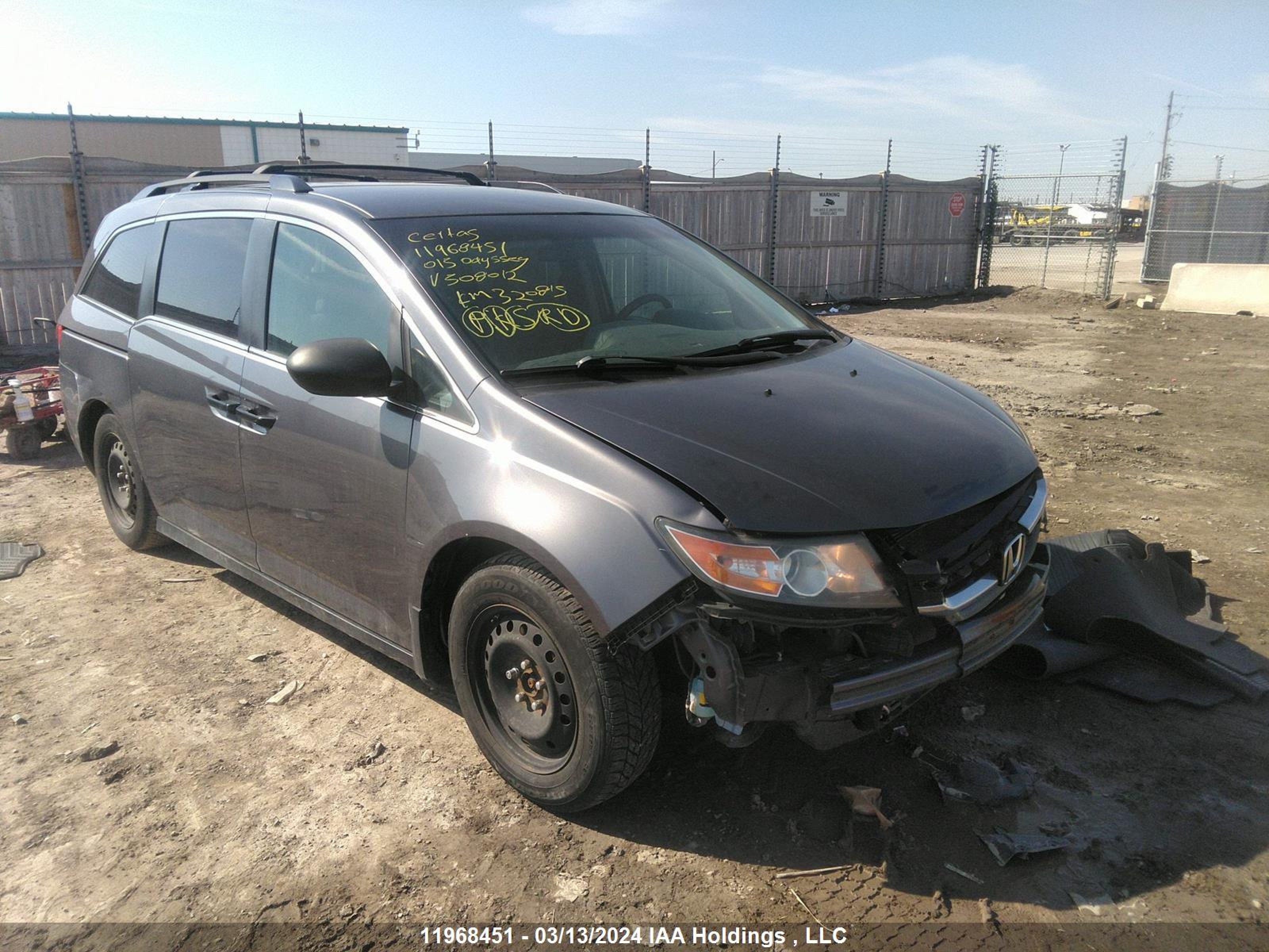 HONDA ODYSSEY 2015 5fnrl5h38fb508012