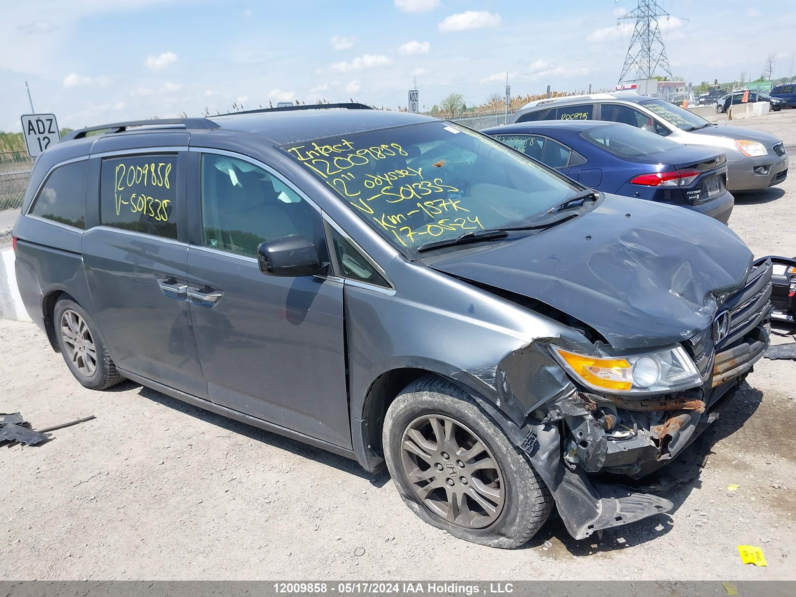 HONDA ODYSSEY 2012 5fnrl5h42cb501335