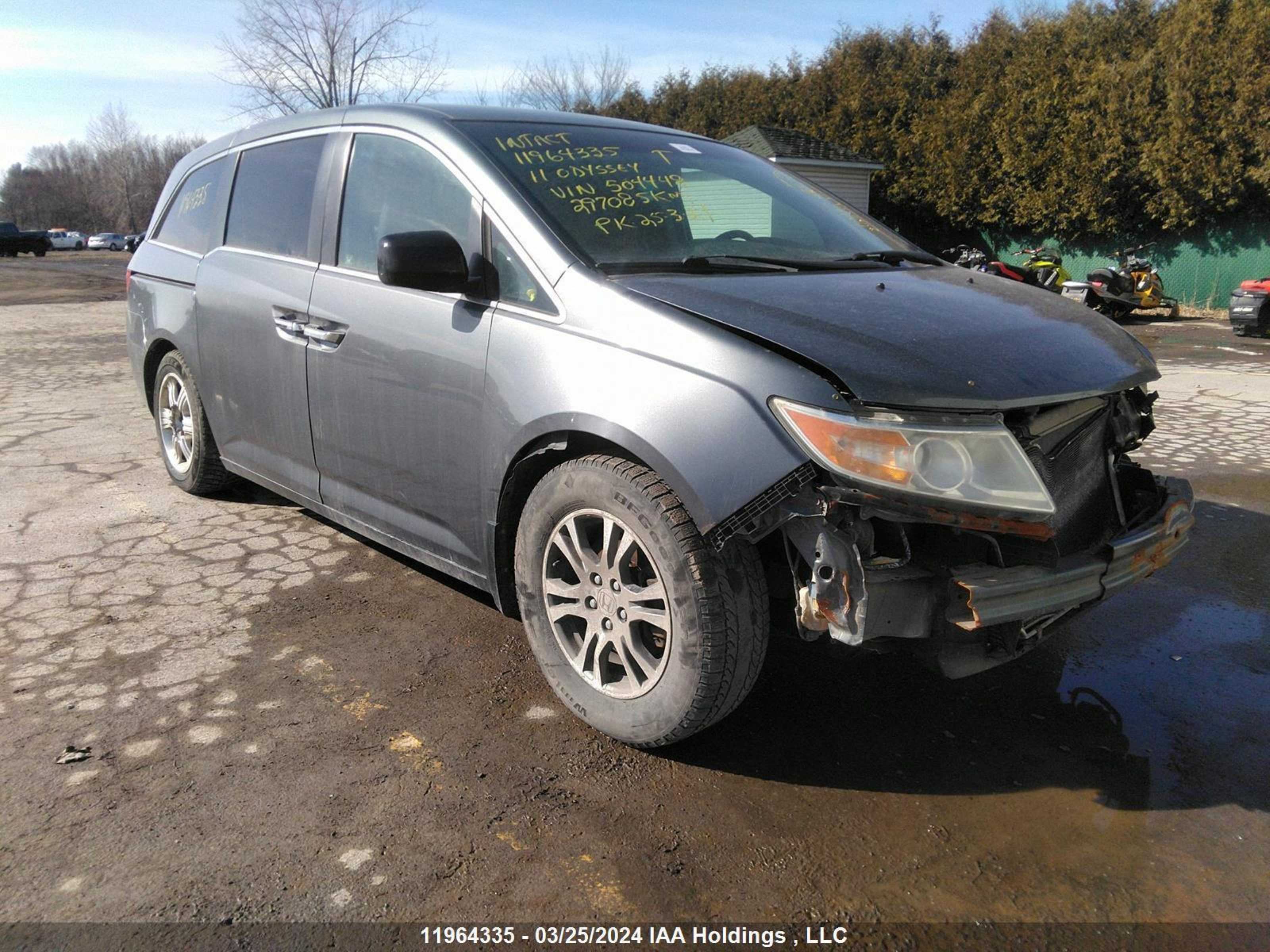 HONDA ODYSSEY 2011 5fnrl5h4xbb504448