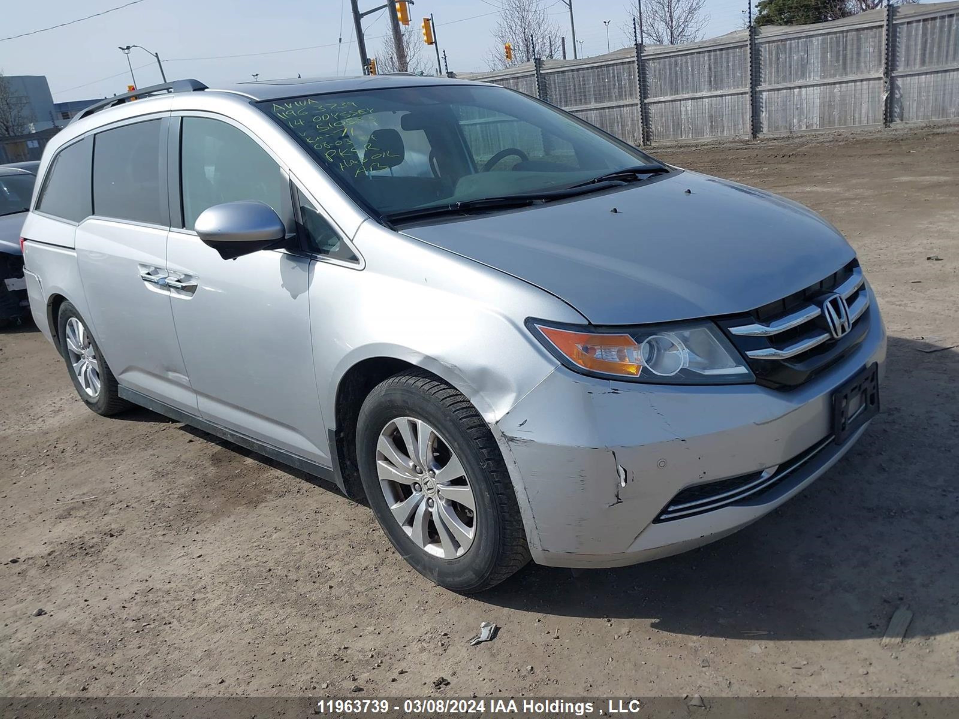 HONDA ODYSSEY 2014 5fnrl5h65eb510583