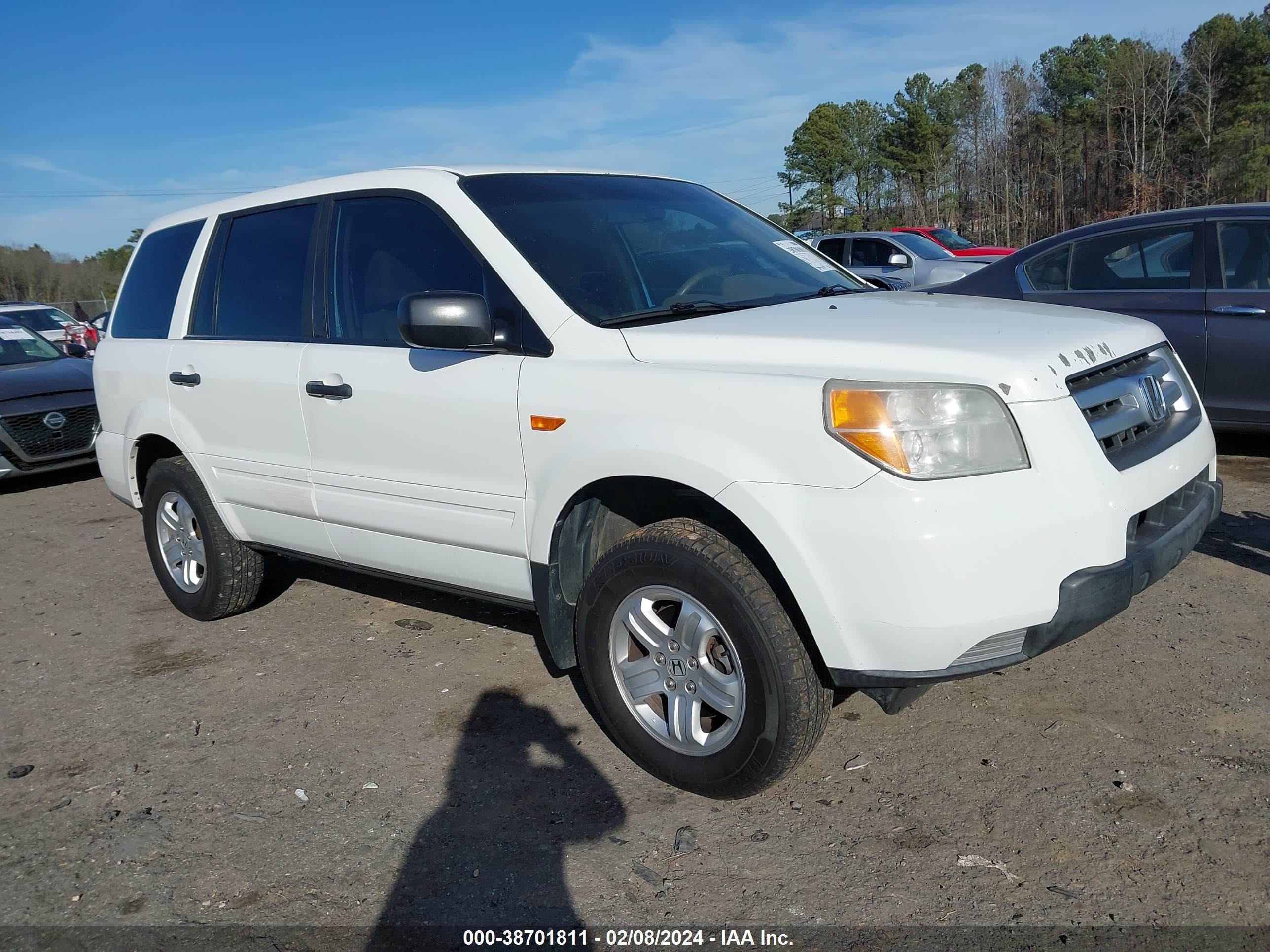 HONDA PILOT 2007 5fnyf18117b021522