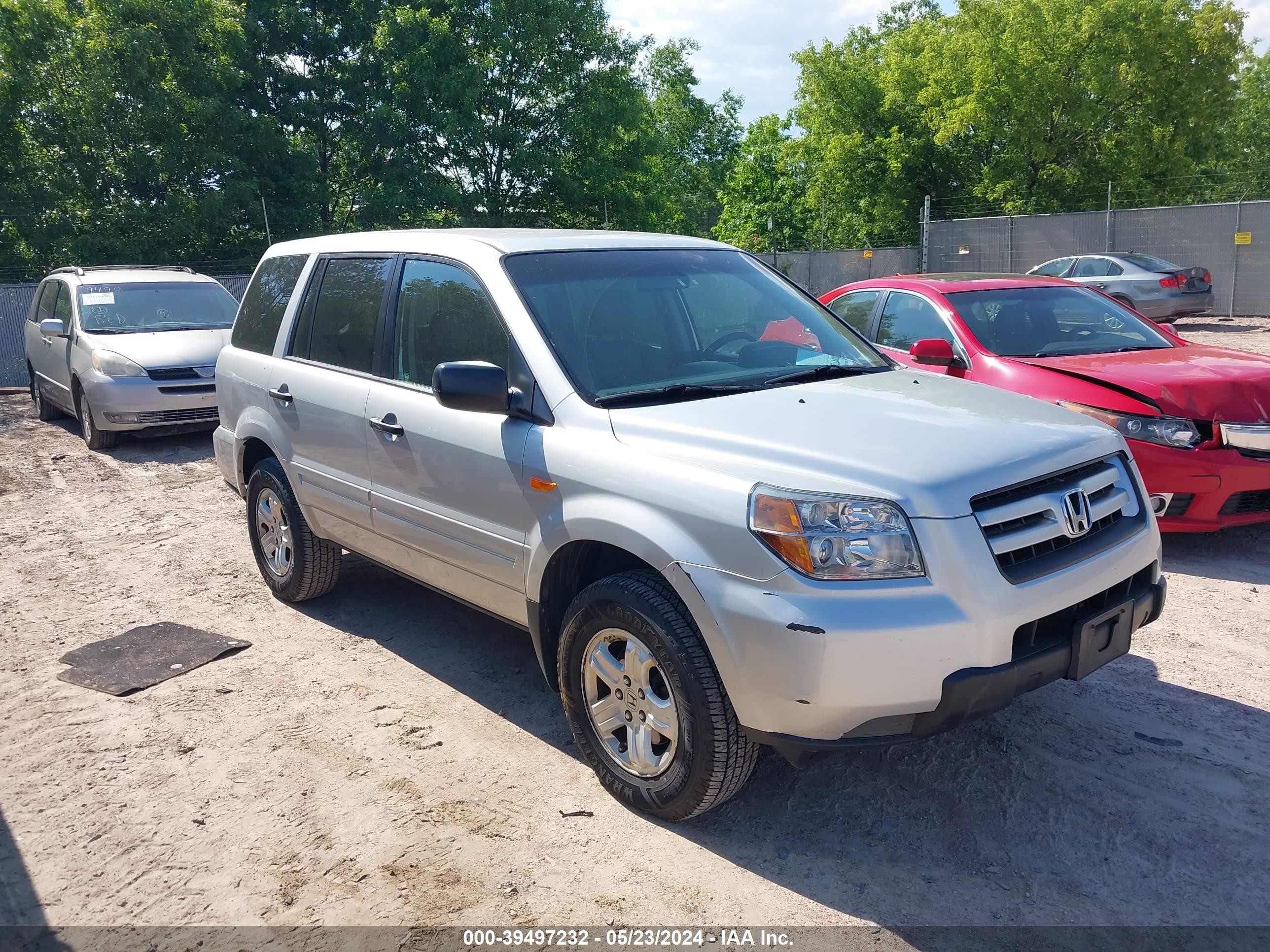 HONDA PILOT 2007 5fnyf18167b021483