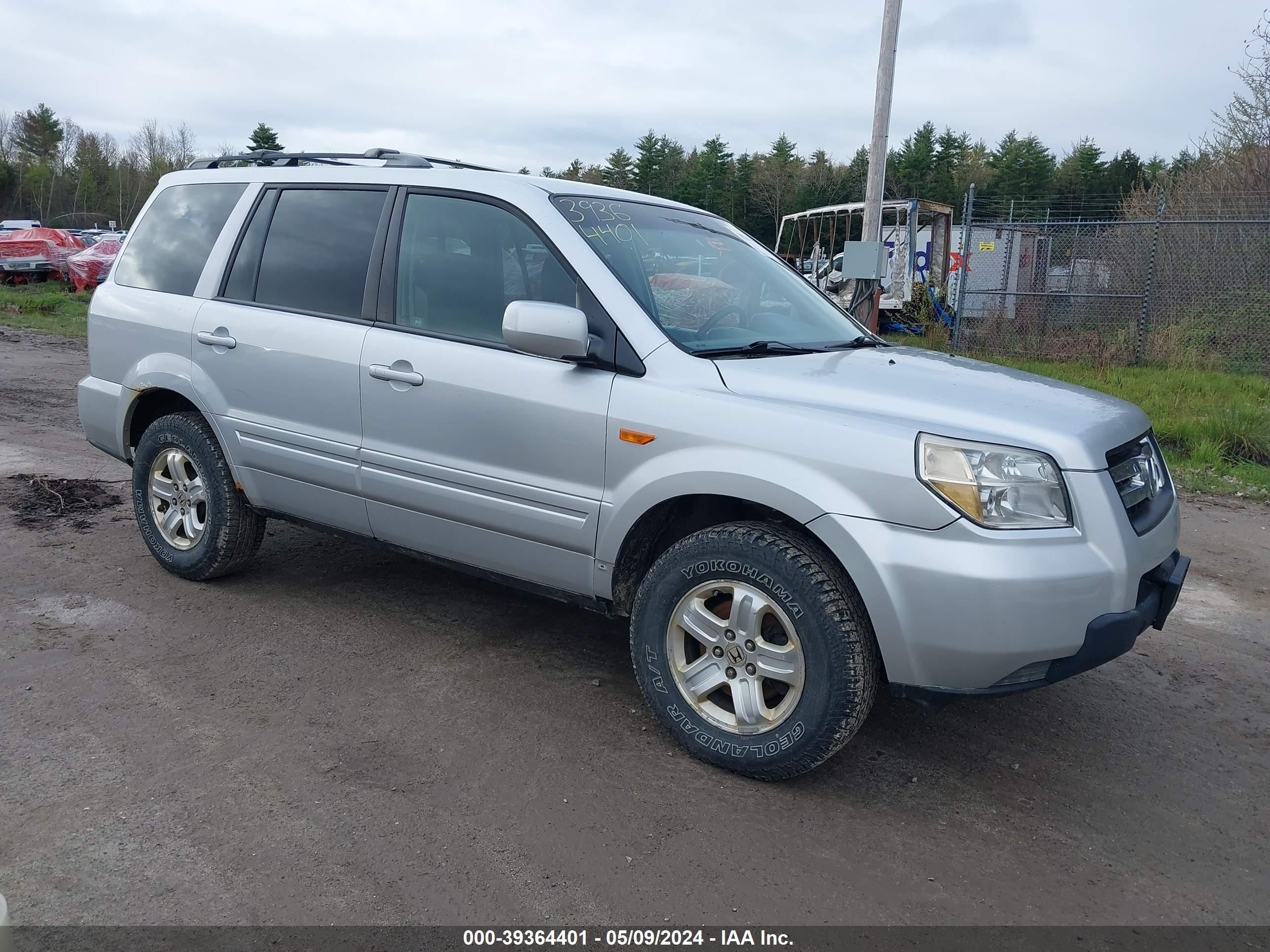 HONDA PILOT 2008 5fnyf182x8b037308