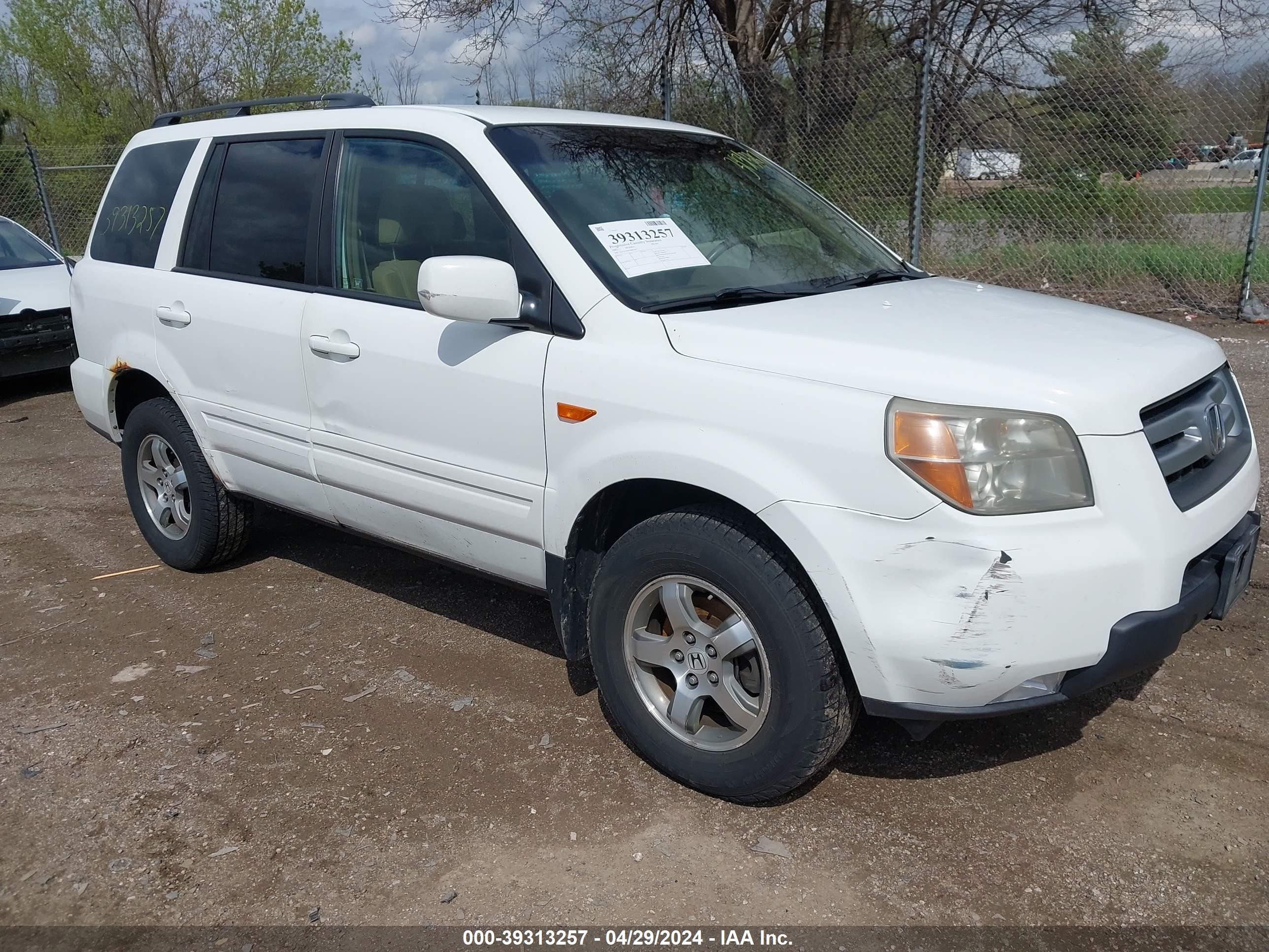 HONDA PILOT 2007 5fnyf18467b003401