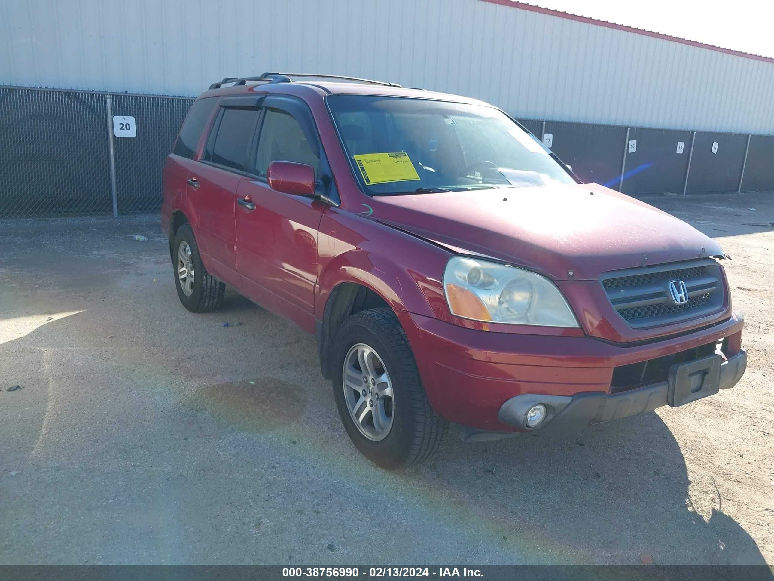 HONDA PILOT 2004 5fnyf18504b002281