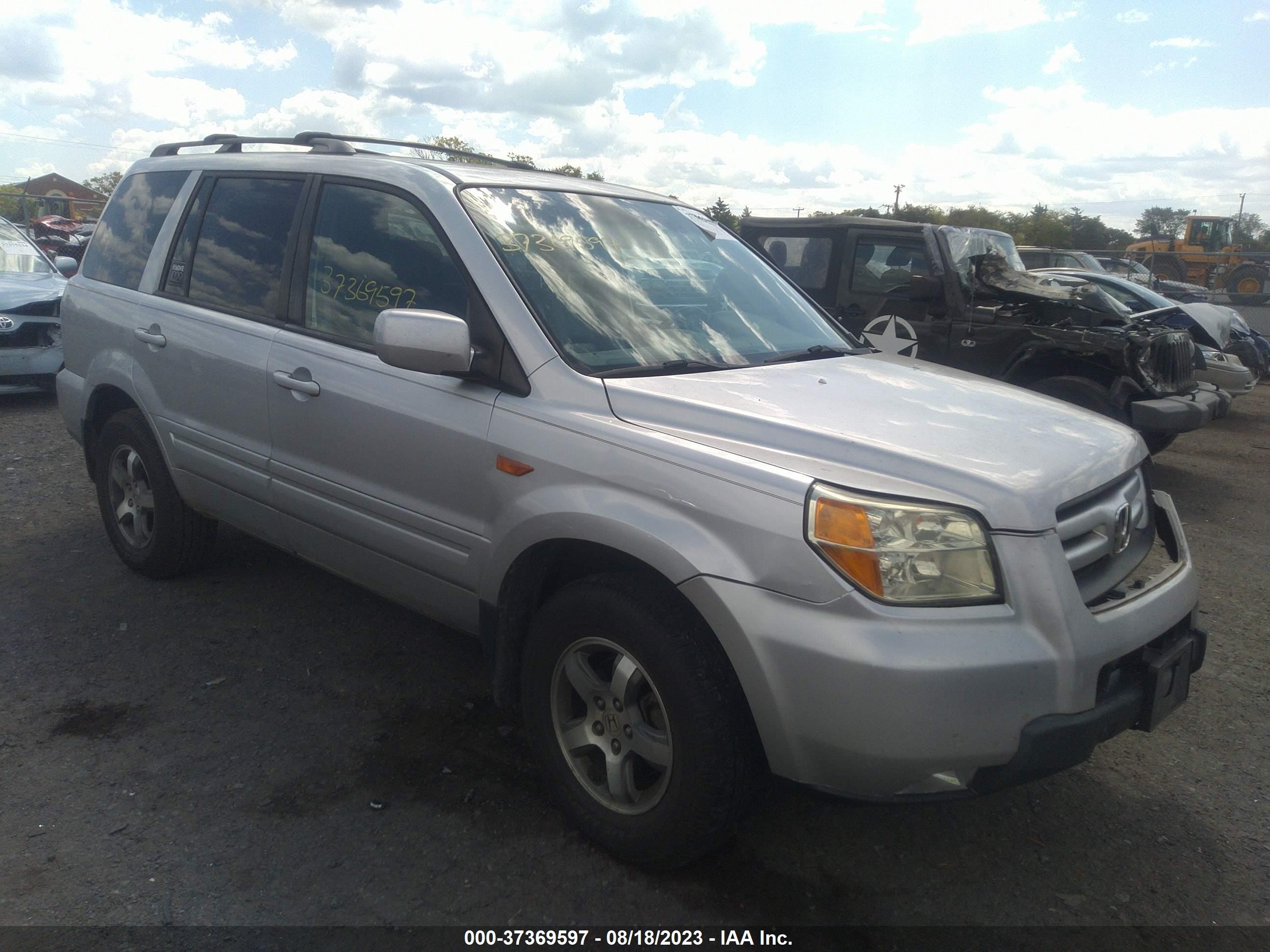 HONDA PILOT 2007 5fnyf18547b008458