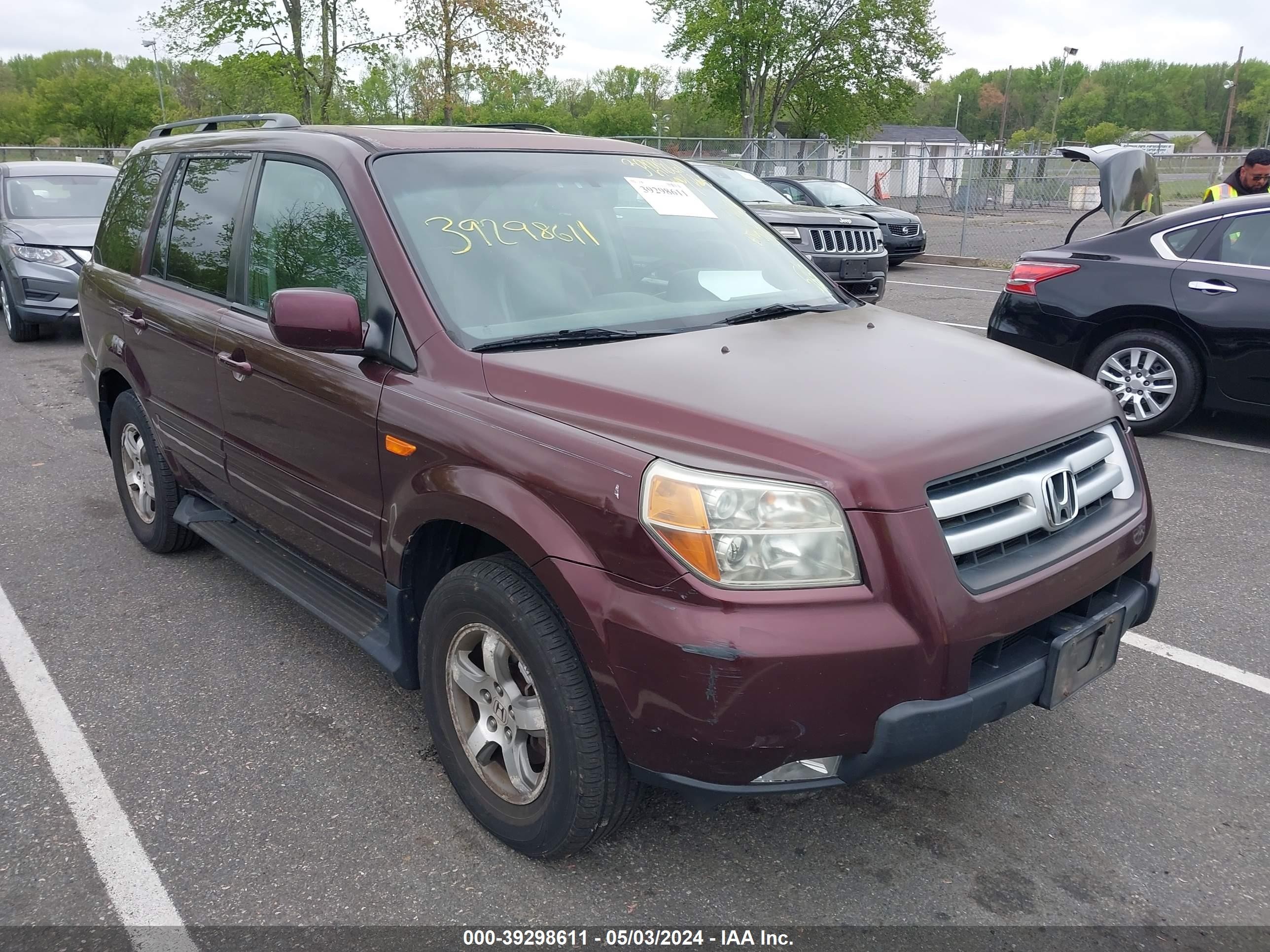 HONDA PILOT 2008 5fnyf18548b032843