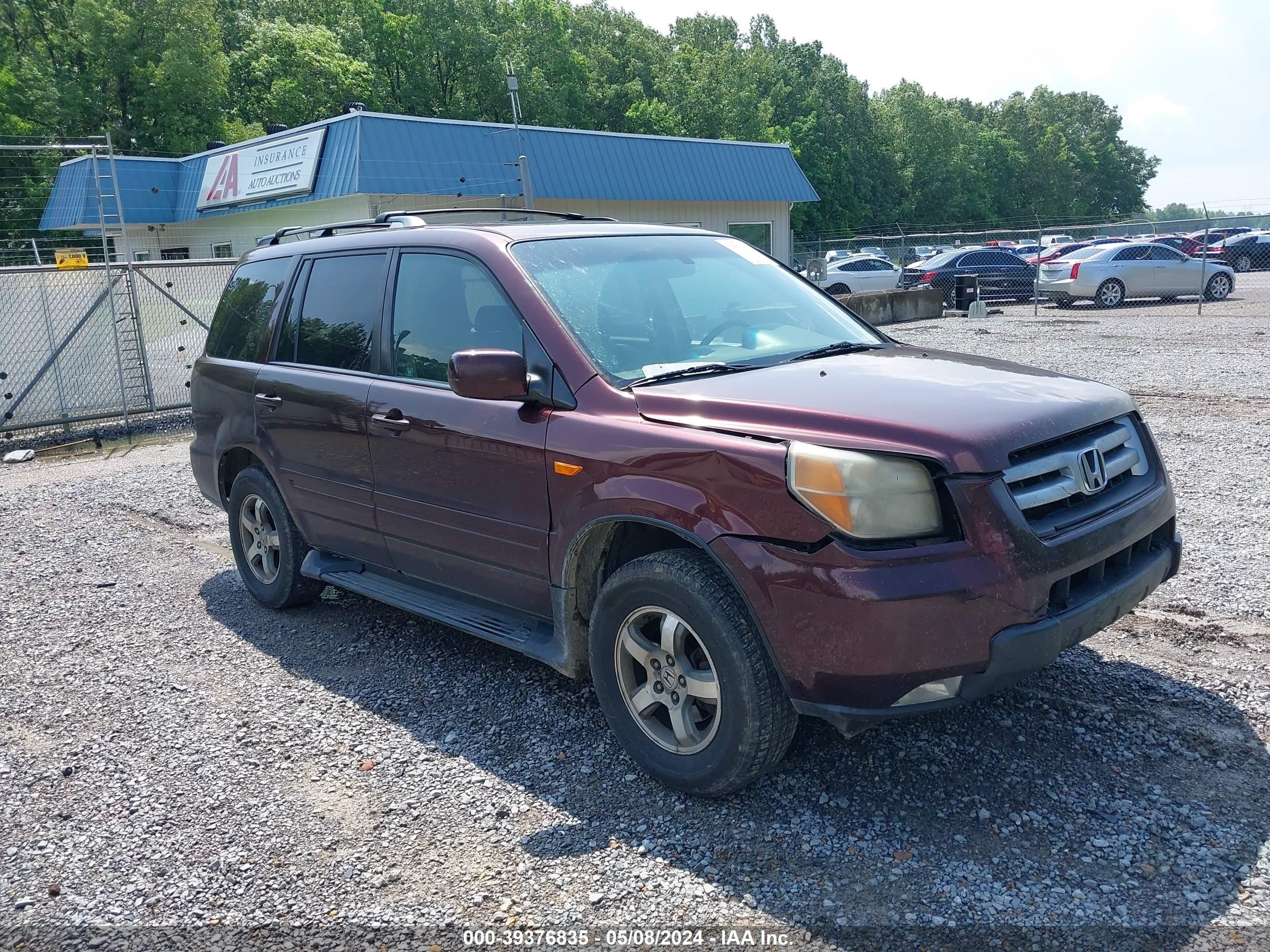 HONDA PILOT 2007 5fnyf185x7b019562