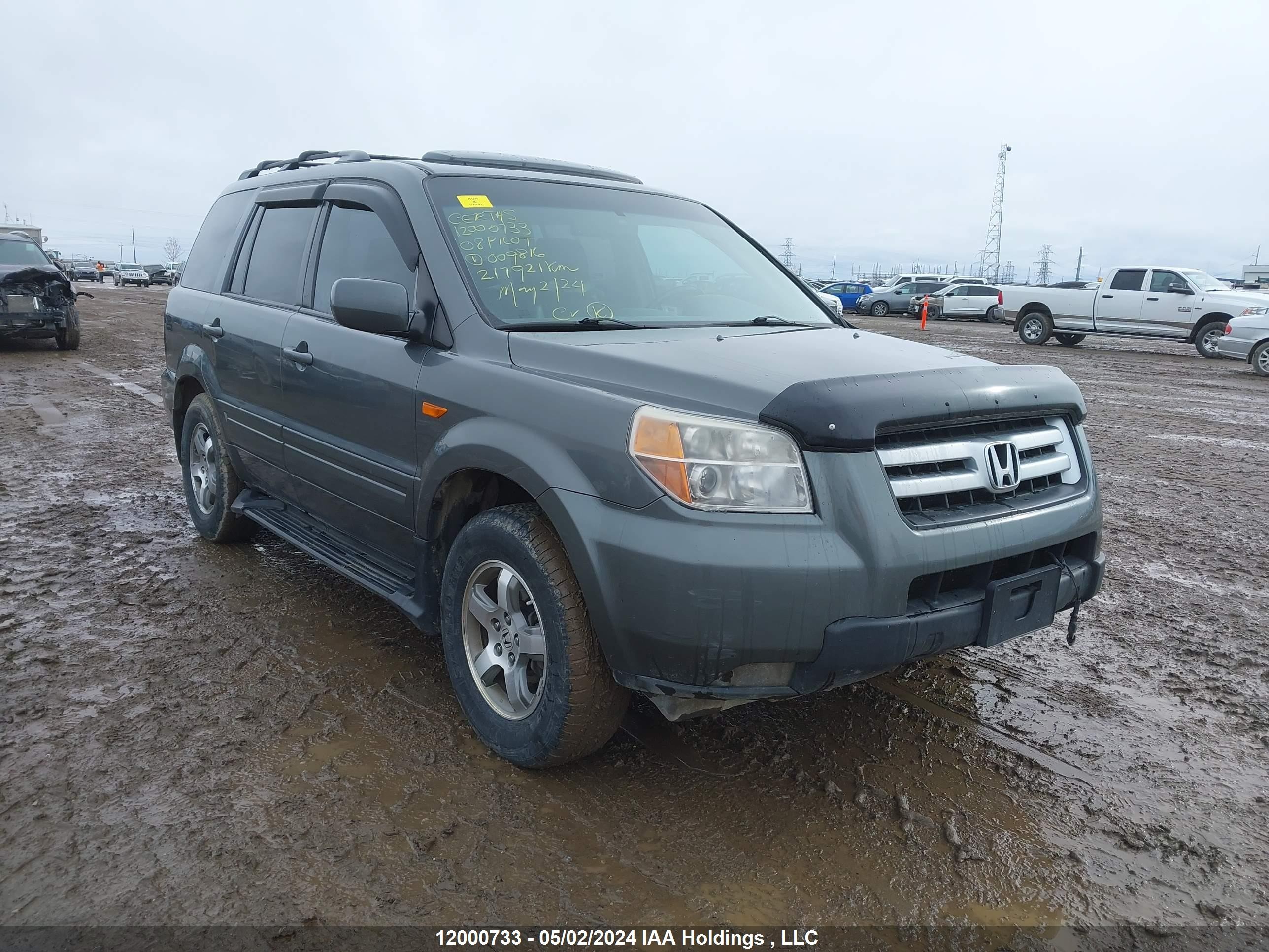 HONDA PILOT 2008 5fnyf18668b009816