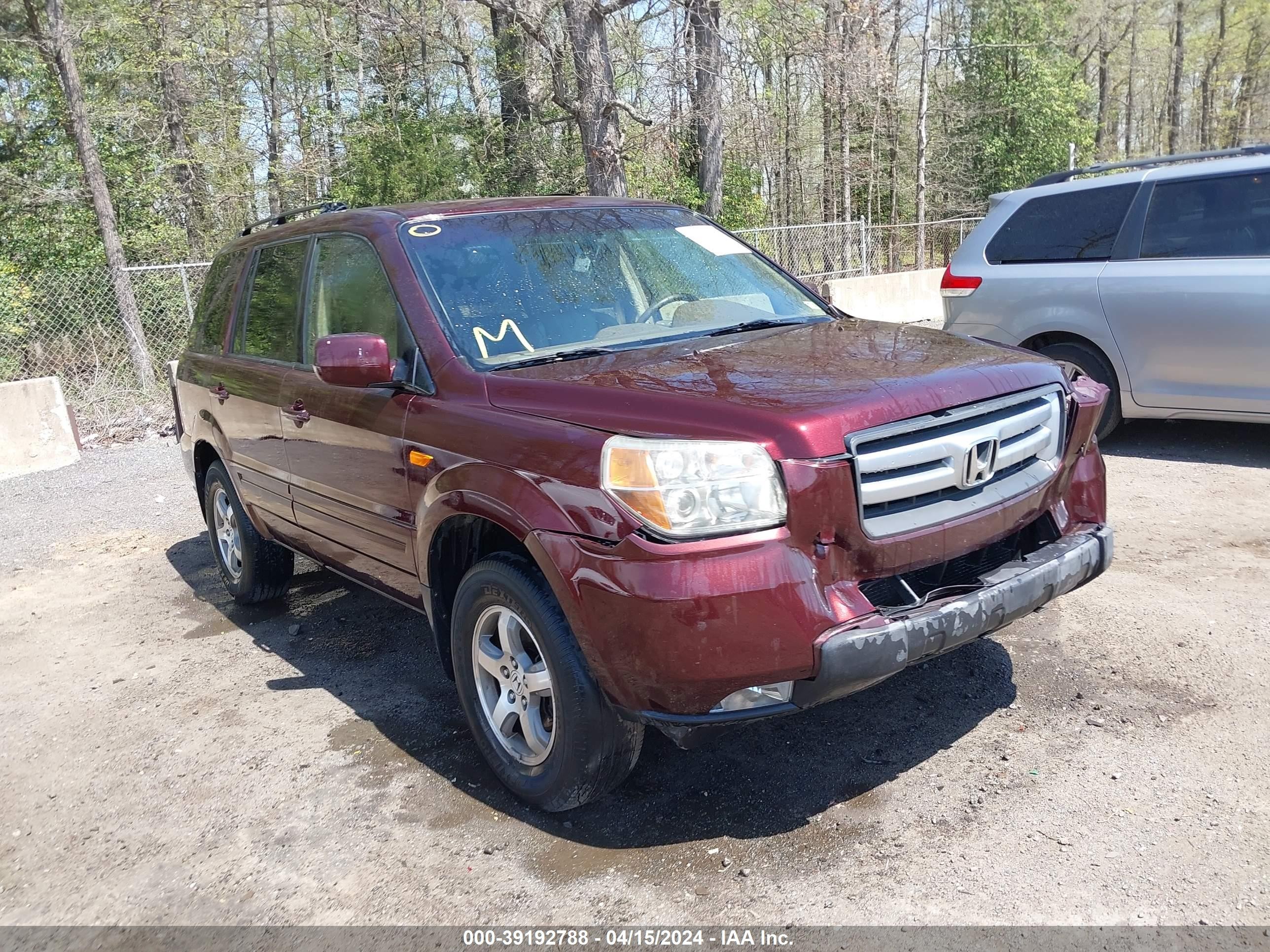 HONDA PILOT 2008 5fnyf186x8b047291