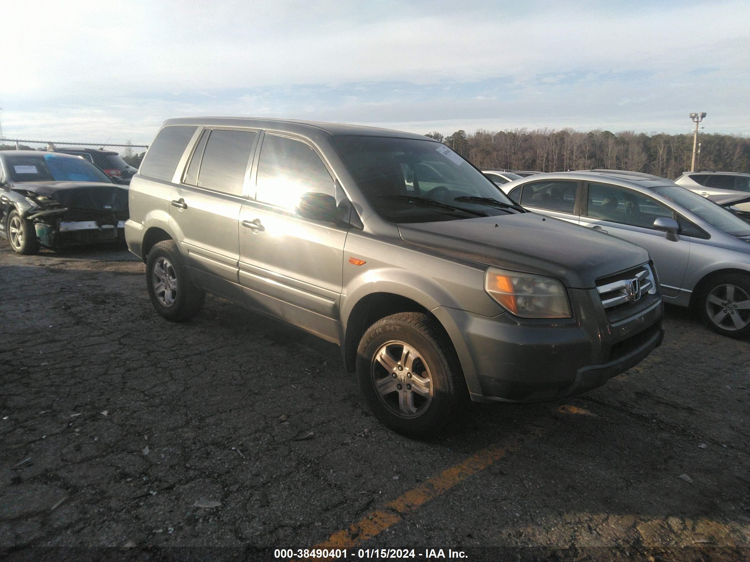 HONDA PILOT 2007 5fnyf281x7b017474