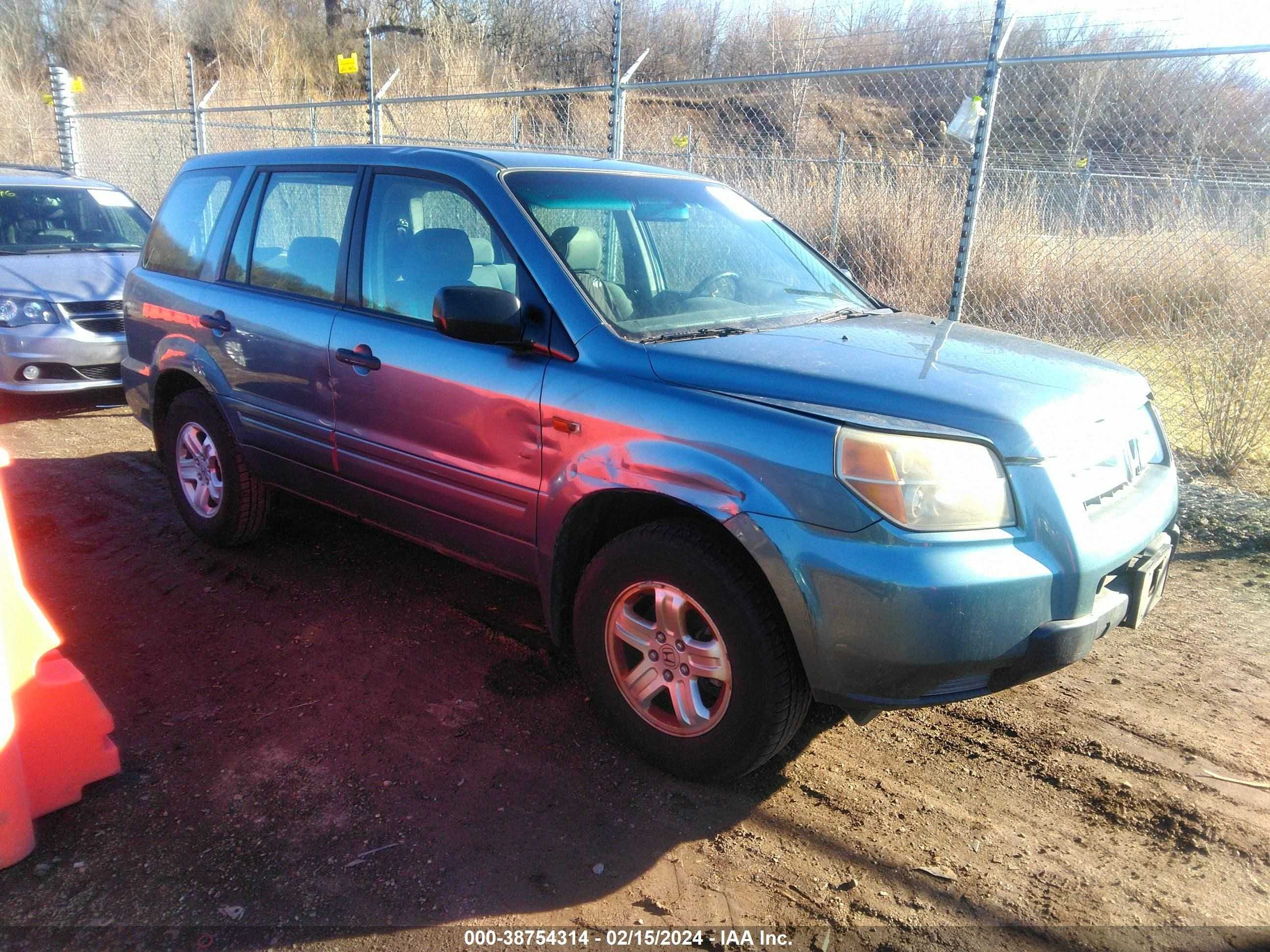 HONDA PILOT 2007 5fnyf281x7b018608