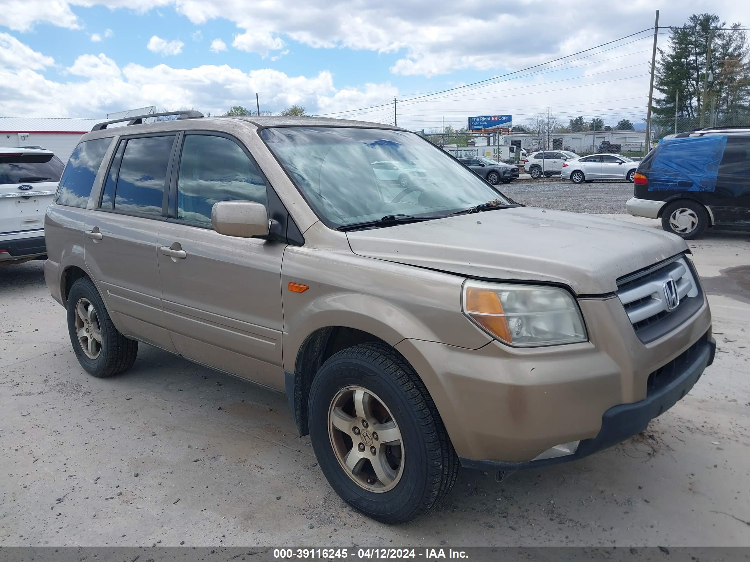 HONDA PILOT 2007 5fnyf28437b001367