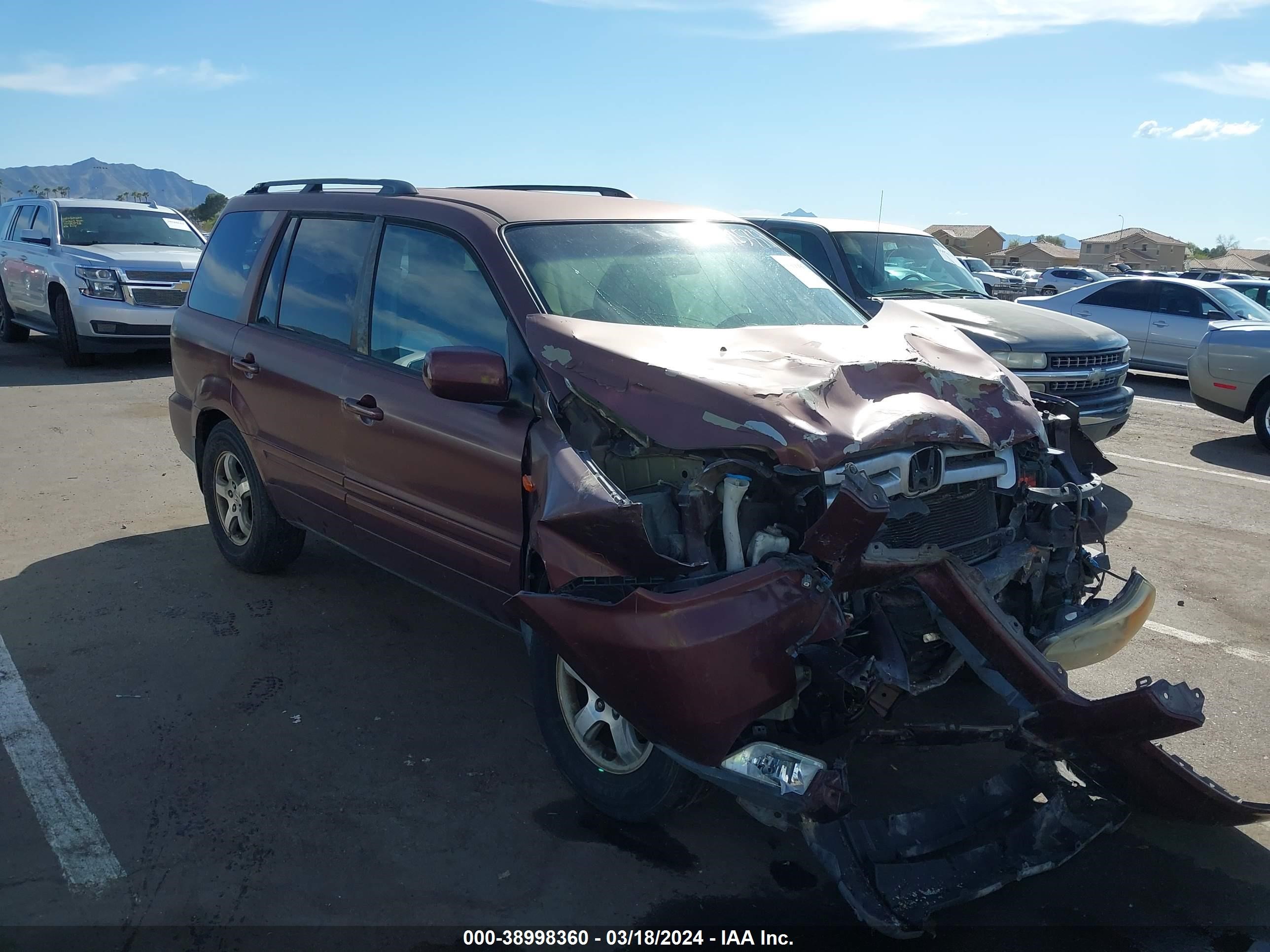 HONDA PILOT 2007 5fnyf28477b035232