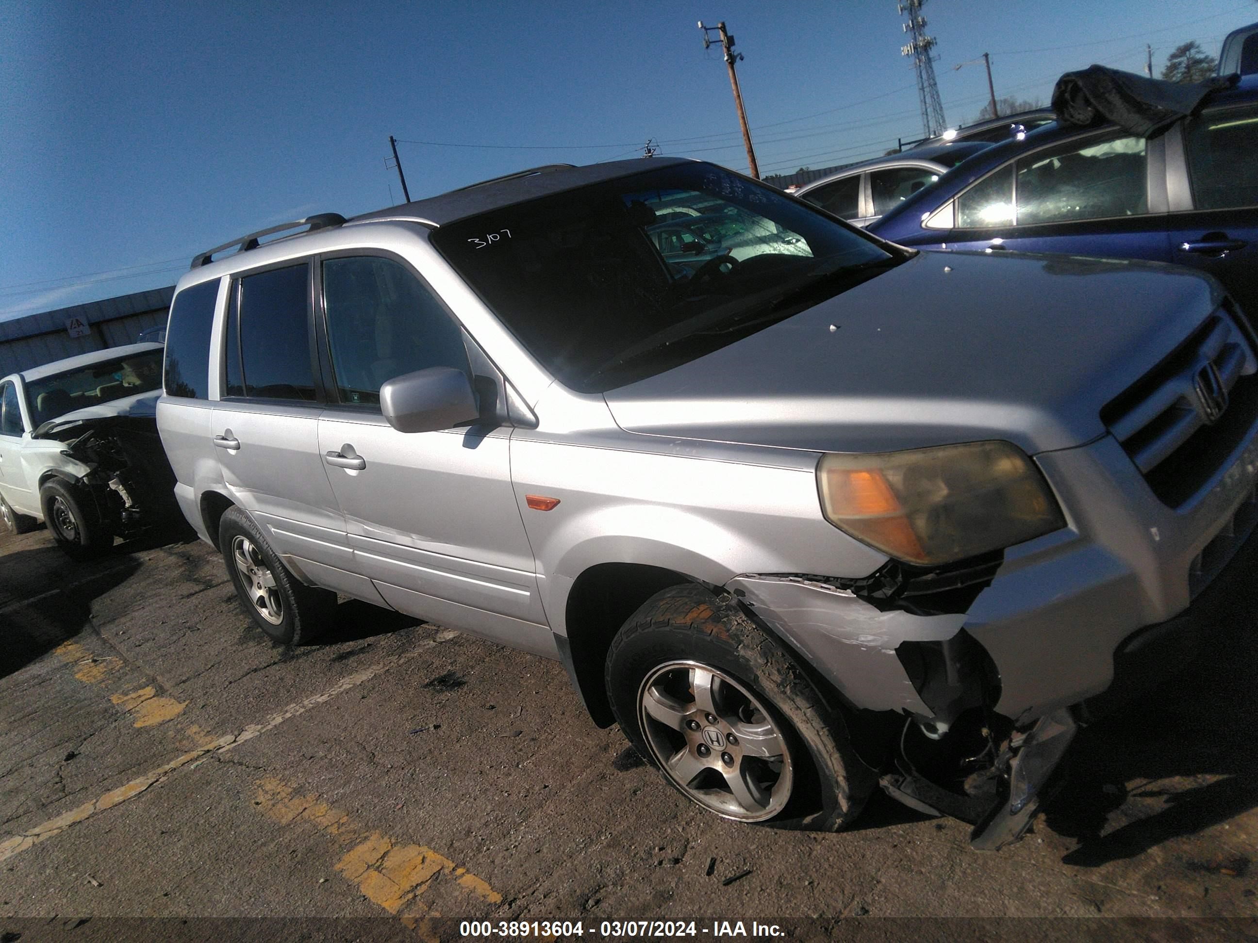 HONDA PILOT 2007 5fnyf28477b043640